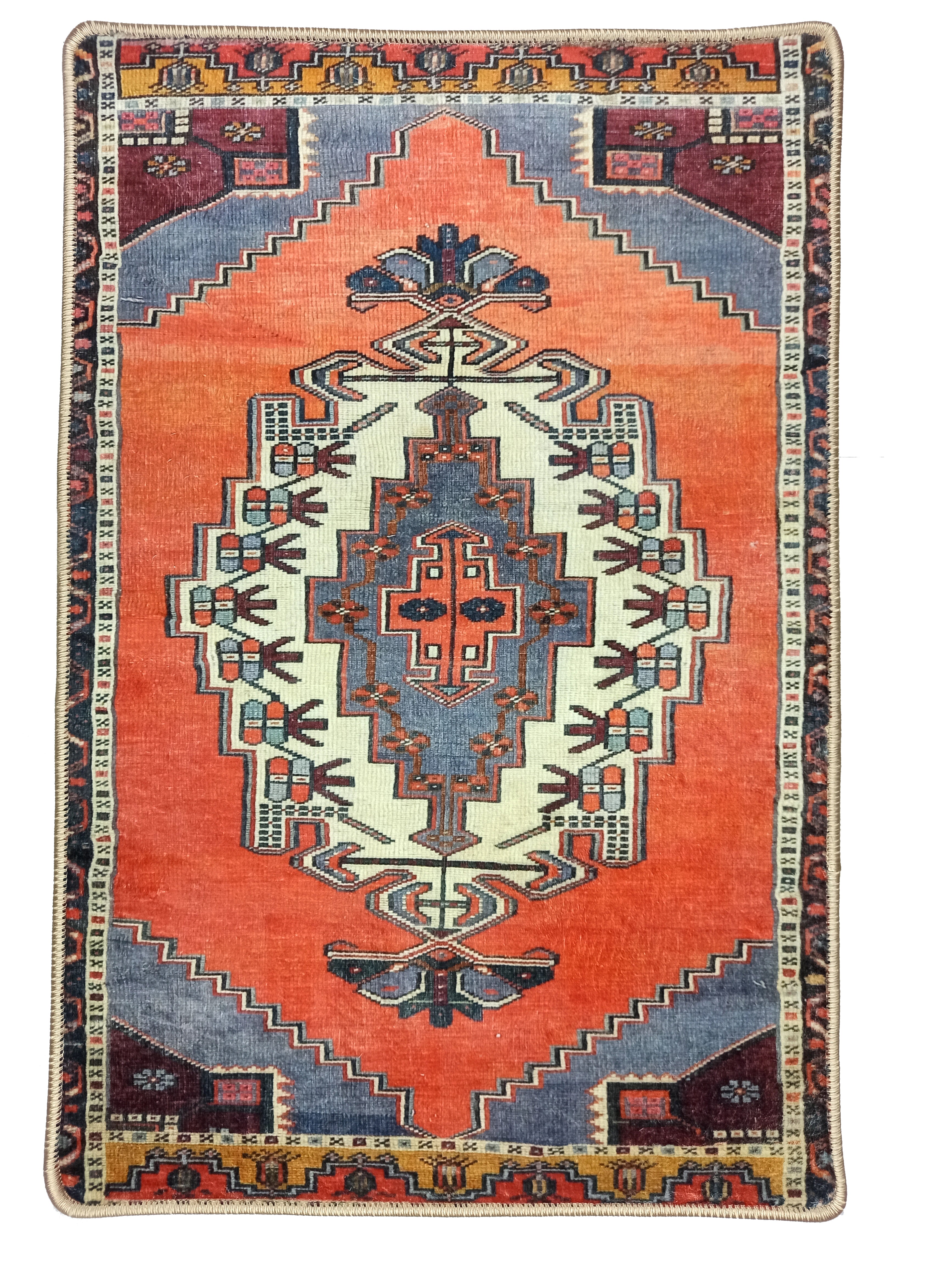 Kaci Brunt Orange Coral Turkish 2x3 Rug