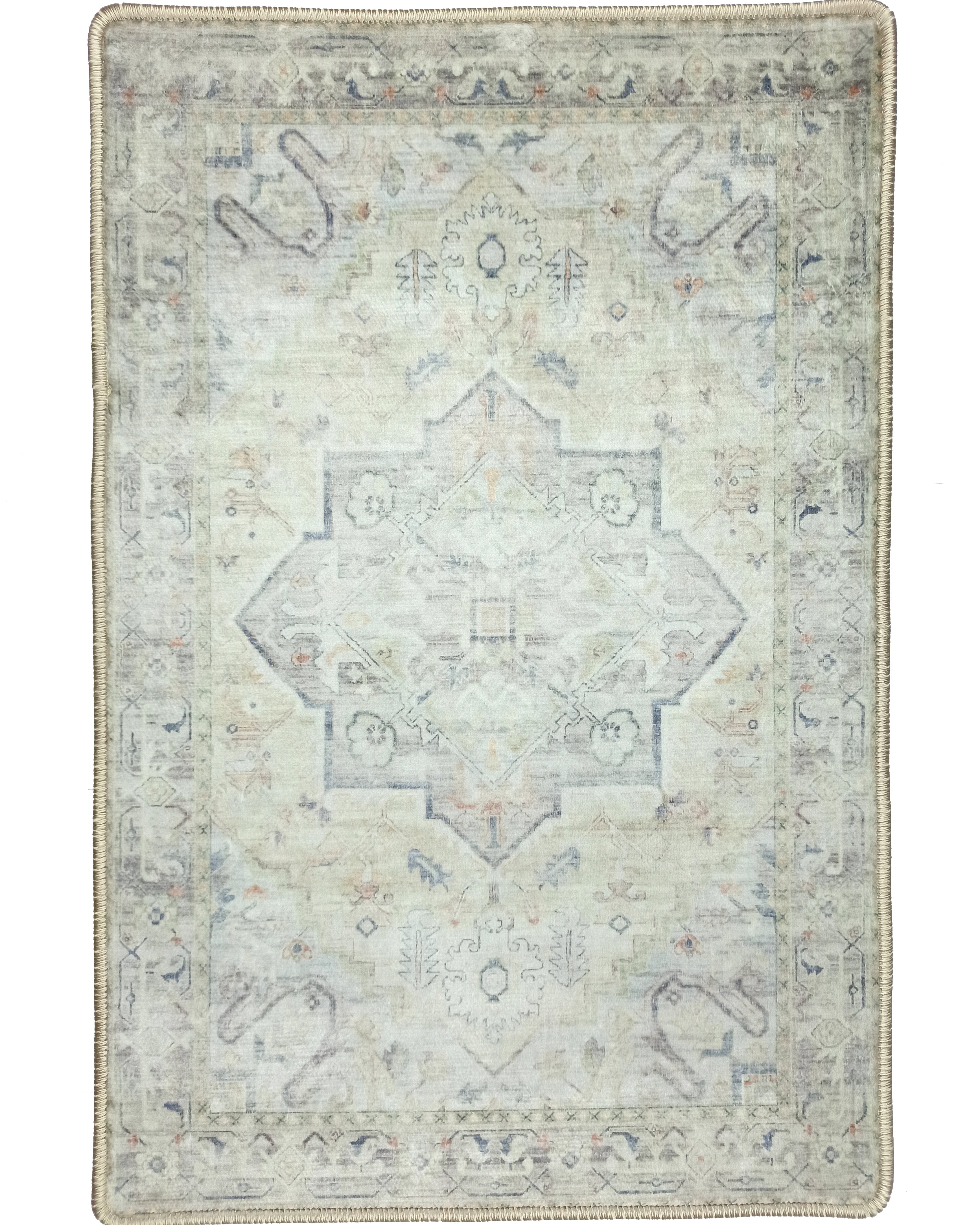 Kinzlee Neutral Beige Persian 2x3 Rug