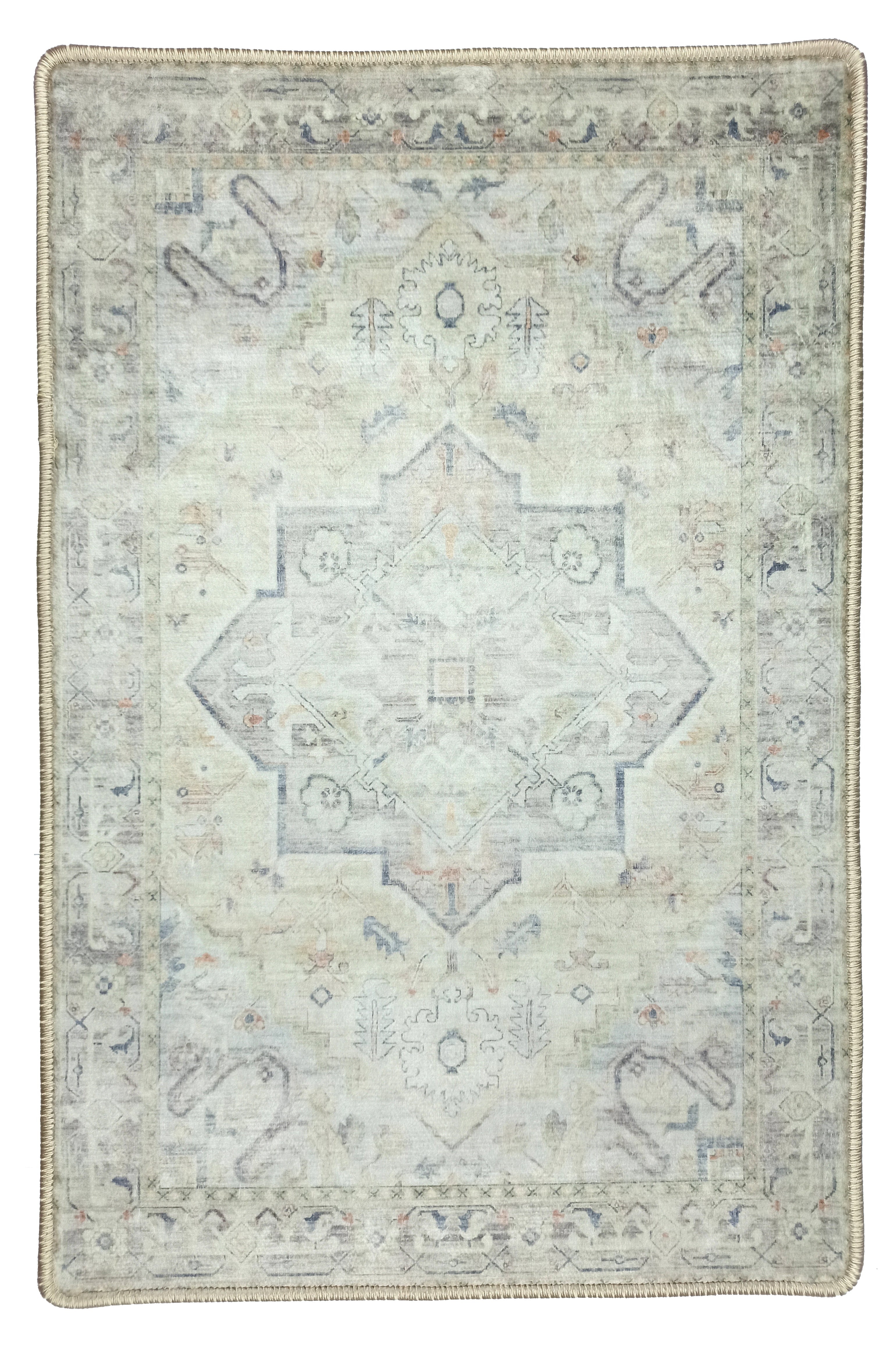 Kinzlee Neutral Beige Persian 2x3 Rug