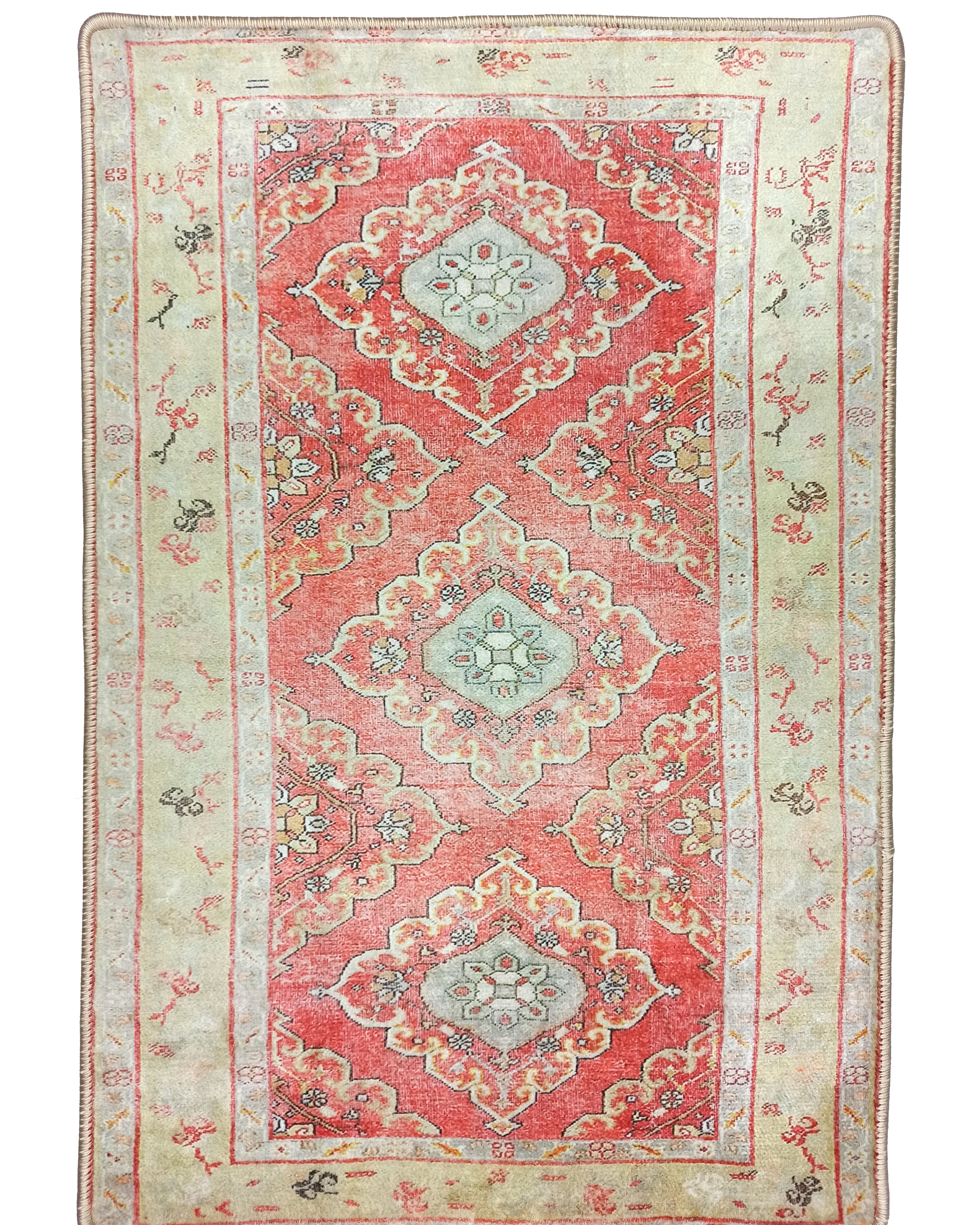 Arrabella Distressed Red Yellow Turkish 2x3 Rug