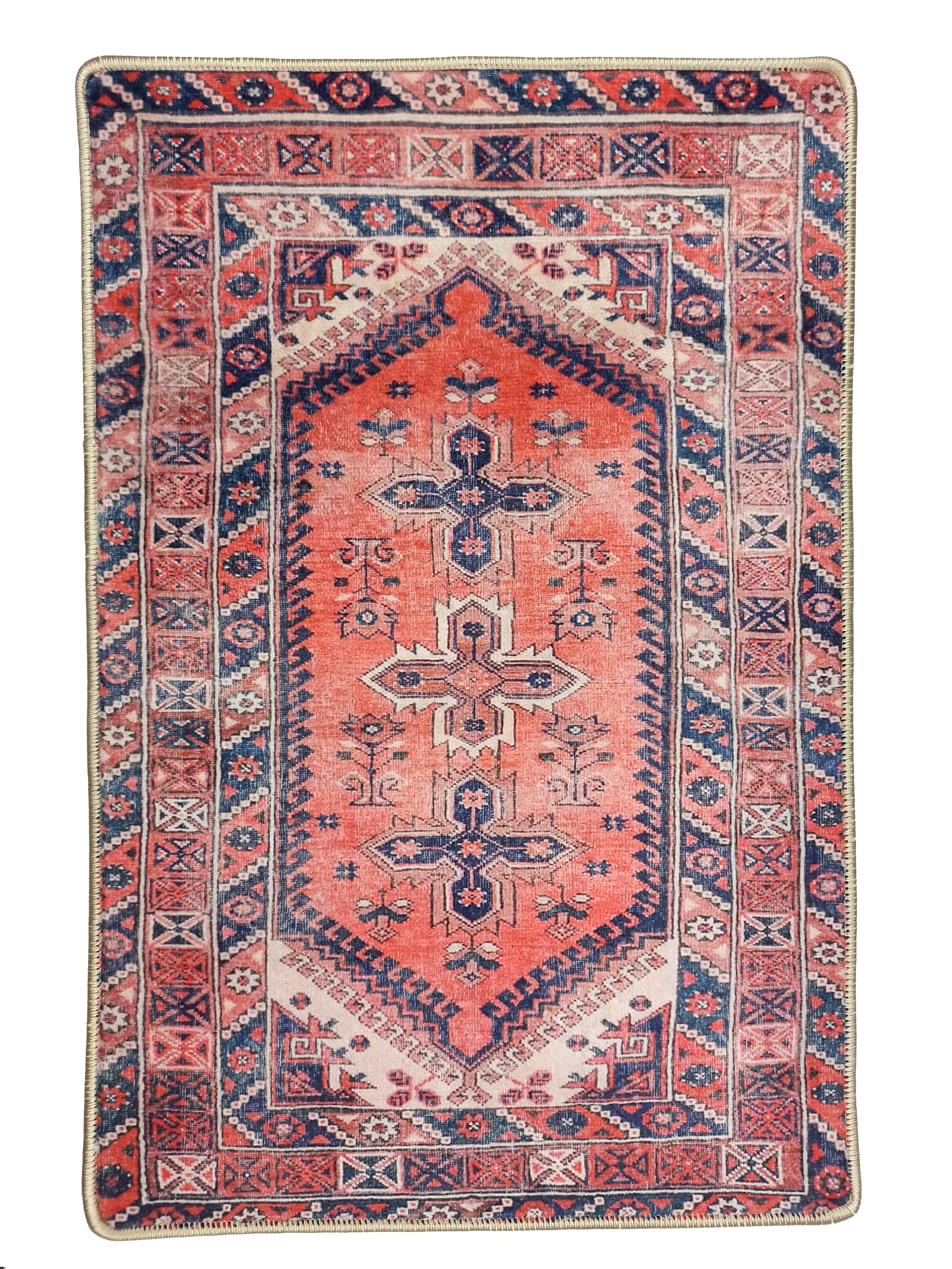 Violetta Pink Red Turkish Small 2x3 Rug