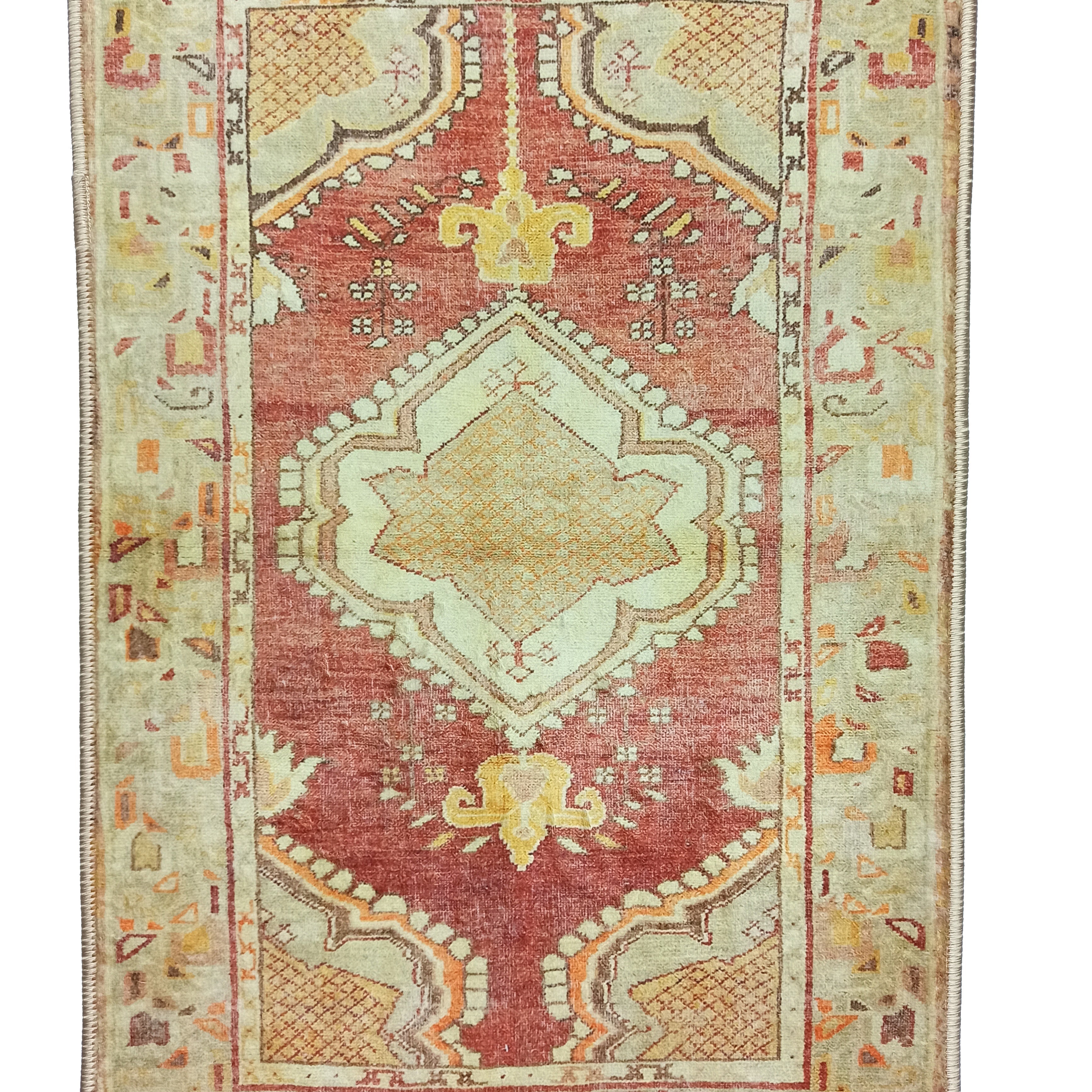 Aria Yellow Gold Medallion Turkish 2x3 Rug
