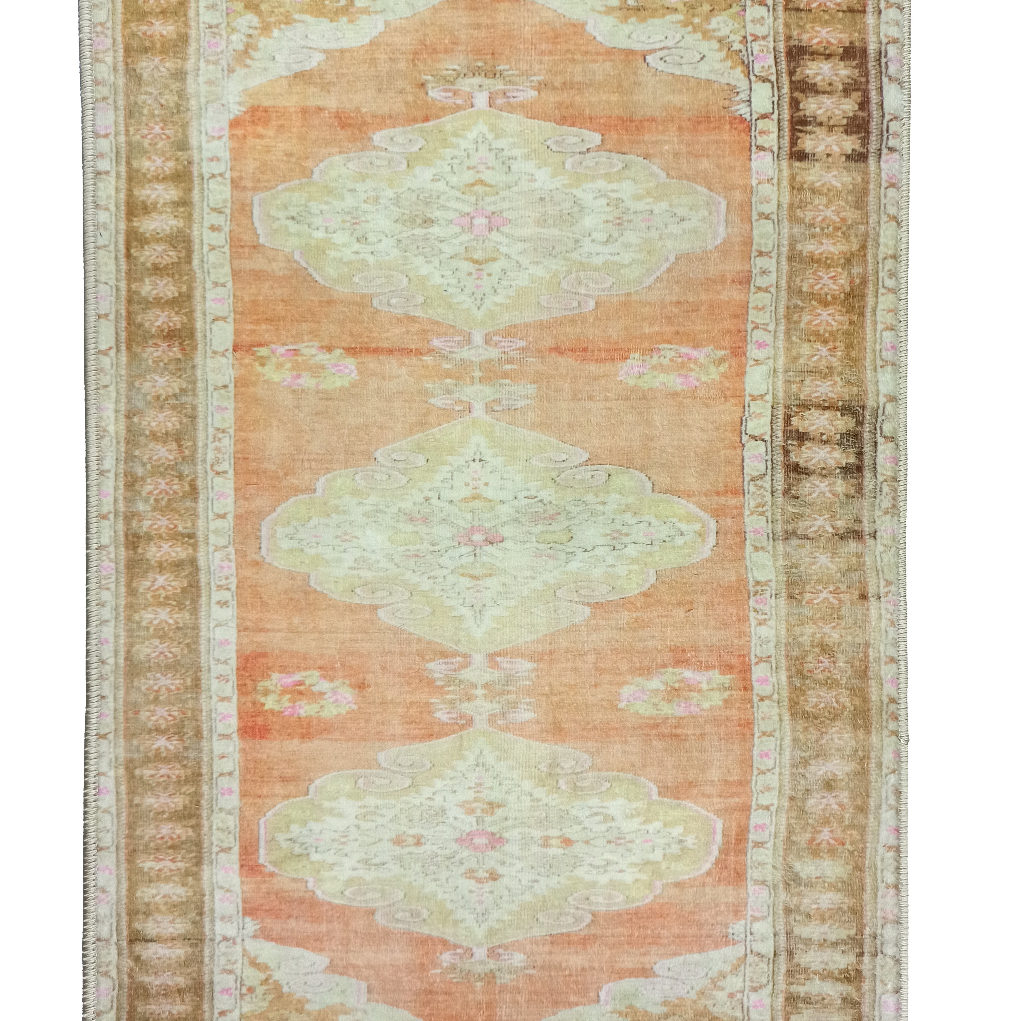 Layne Faded Orange Gold Beige Persian 2x3 Rug