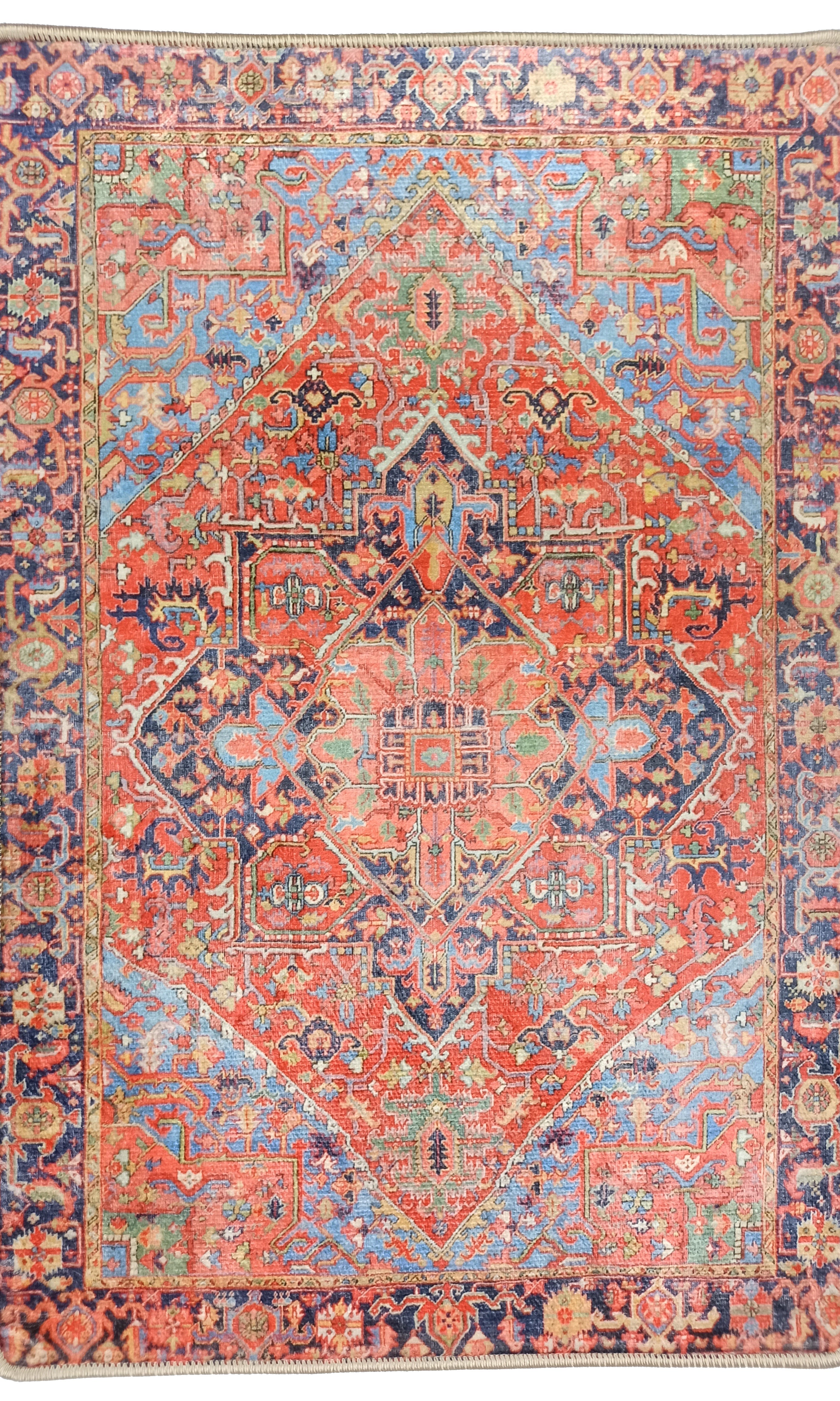 Eliana Red Navy Blue Turkish 2x3 Rug