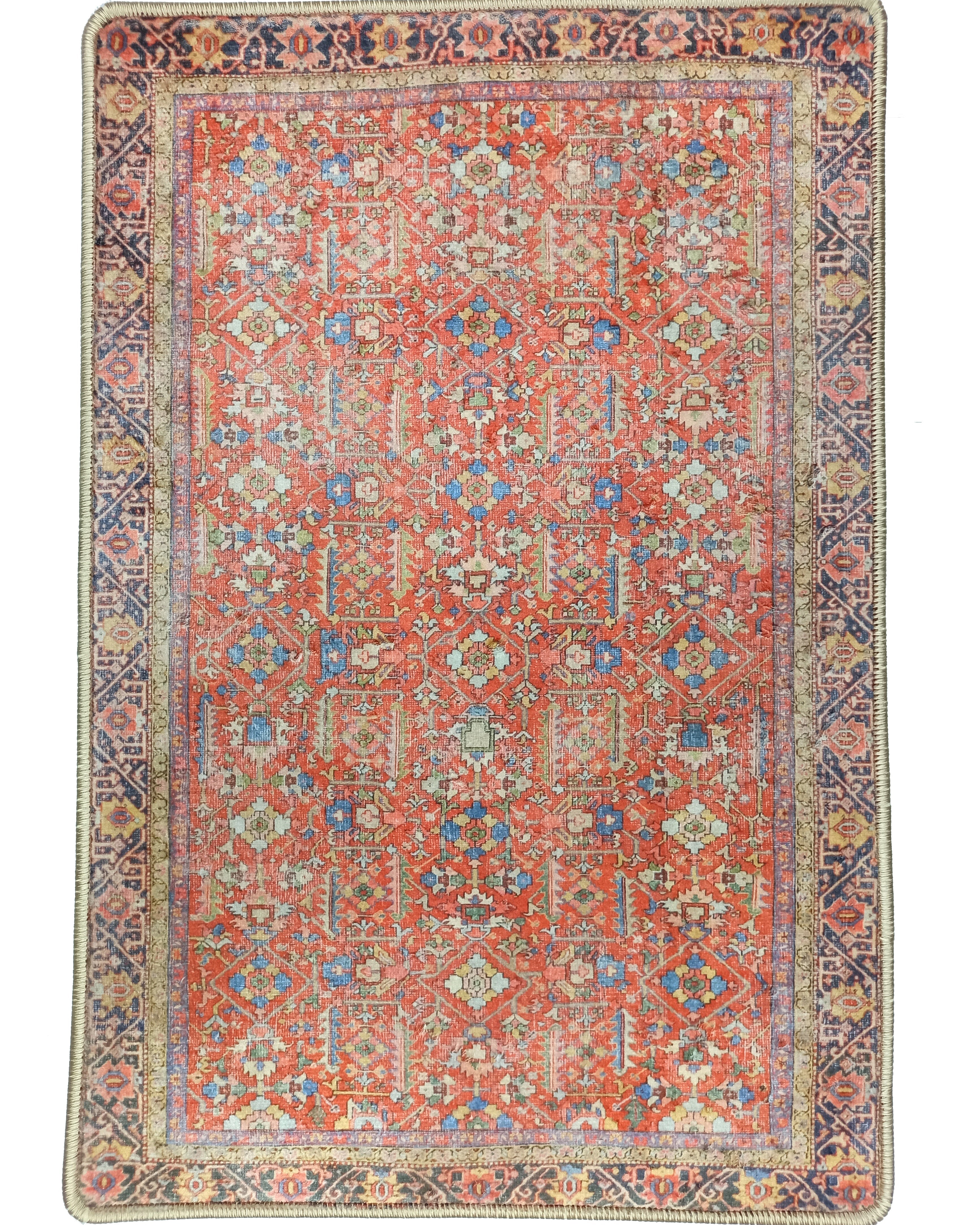 Daphne Faded Red Oriental Small 2x3 Rug
