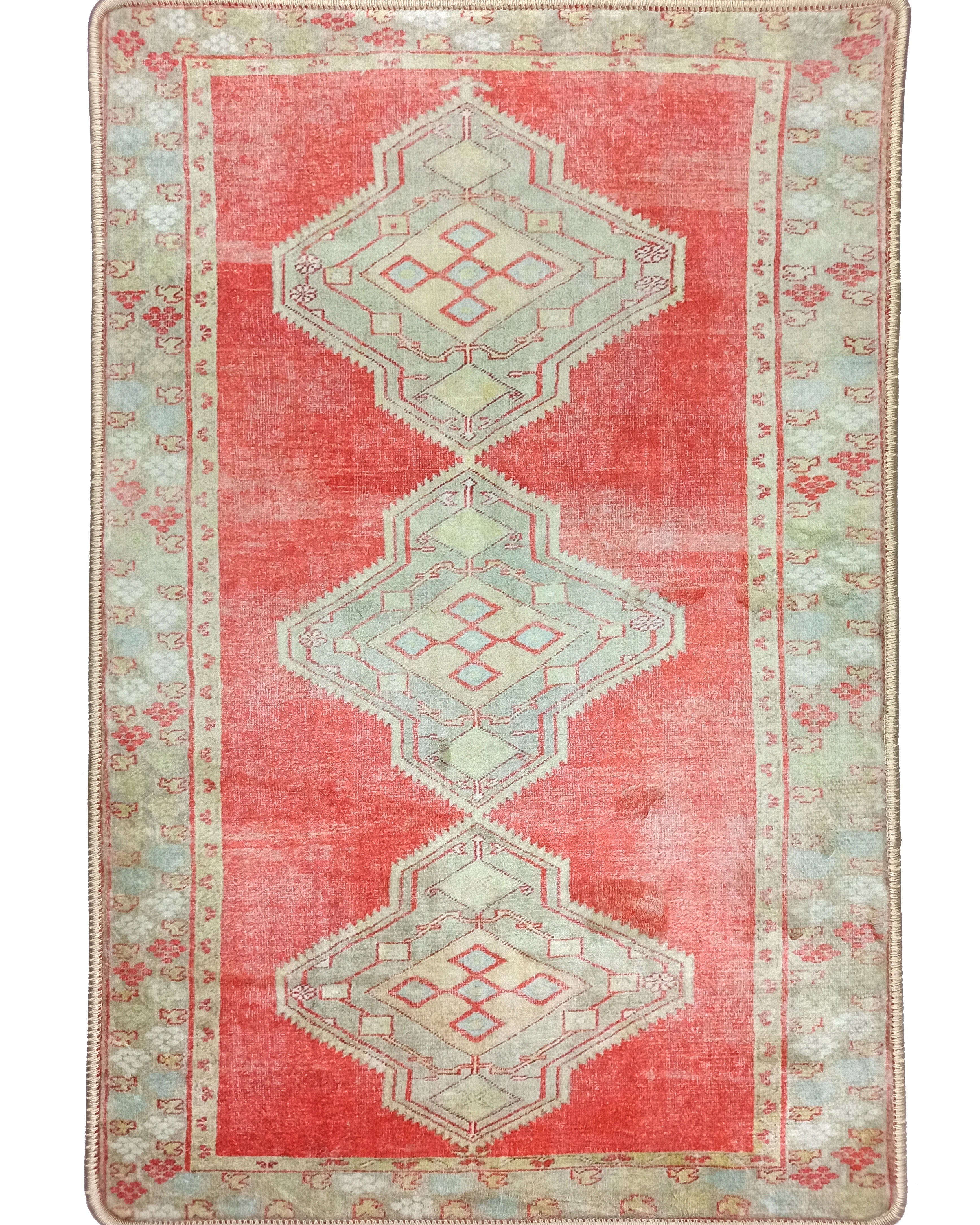 Coraline Distressed Coral Beige Turkish 2x3 Rug