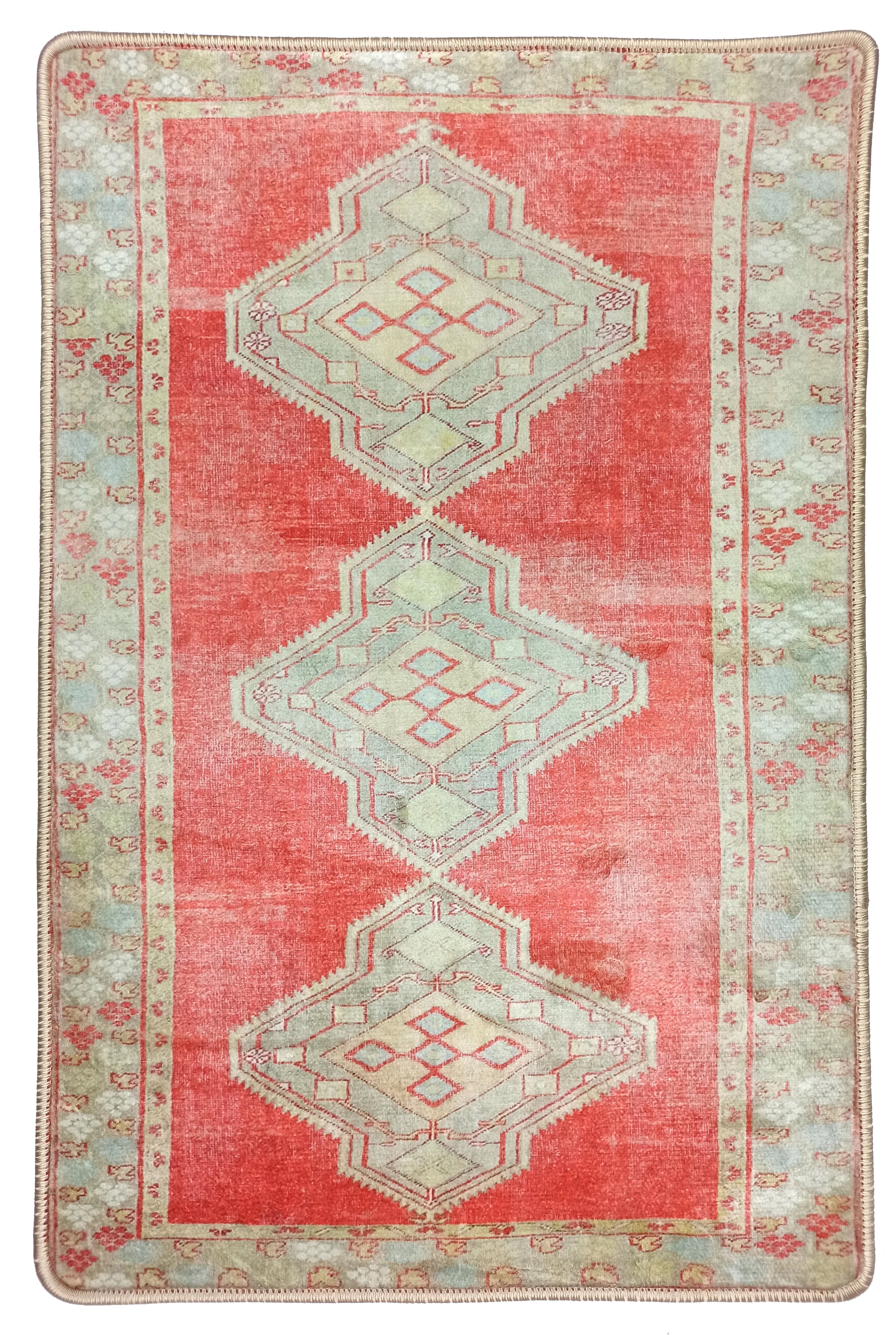 Coraline Distressed Coral Beige Turkish 2x3 Rug