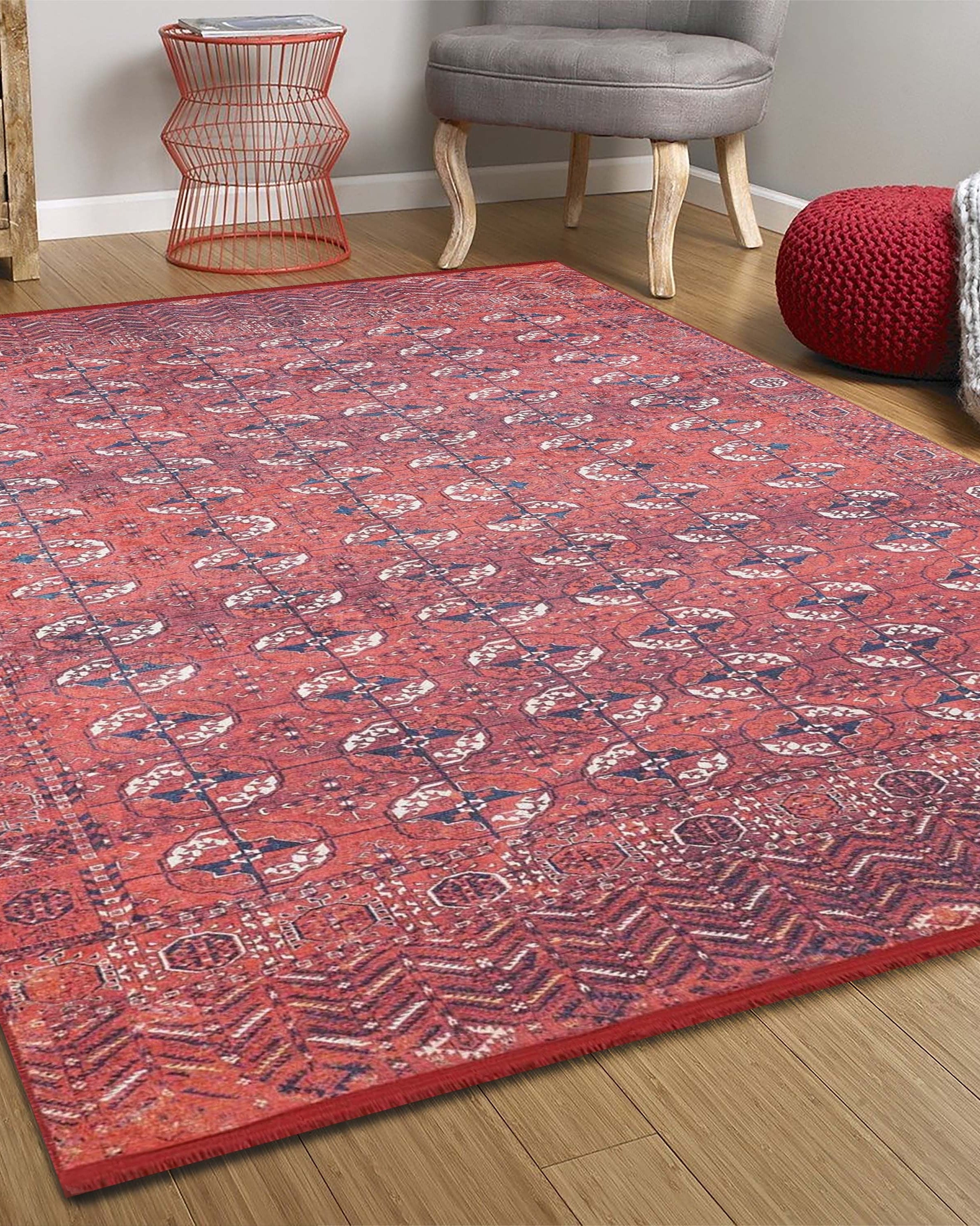Abira Afghan Red Rug