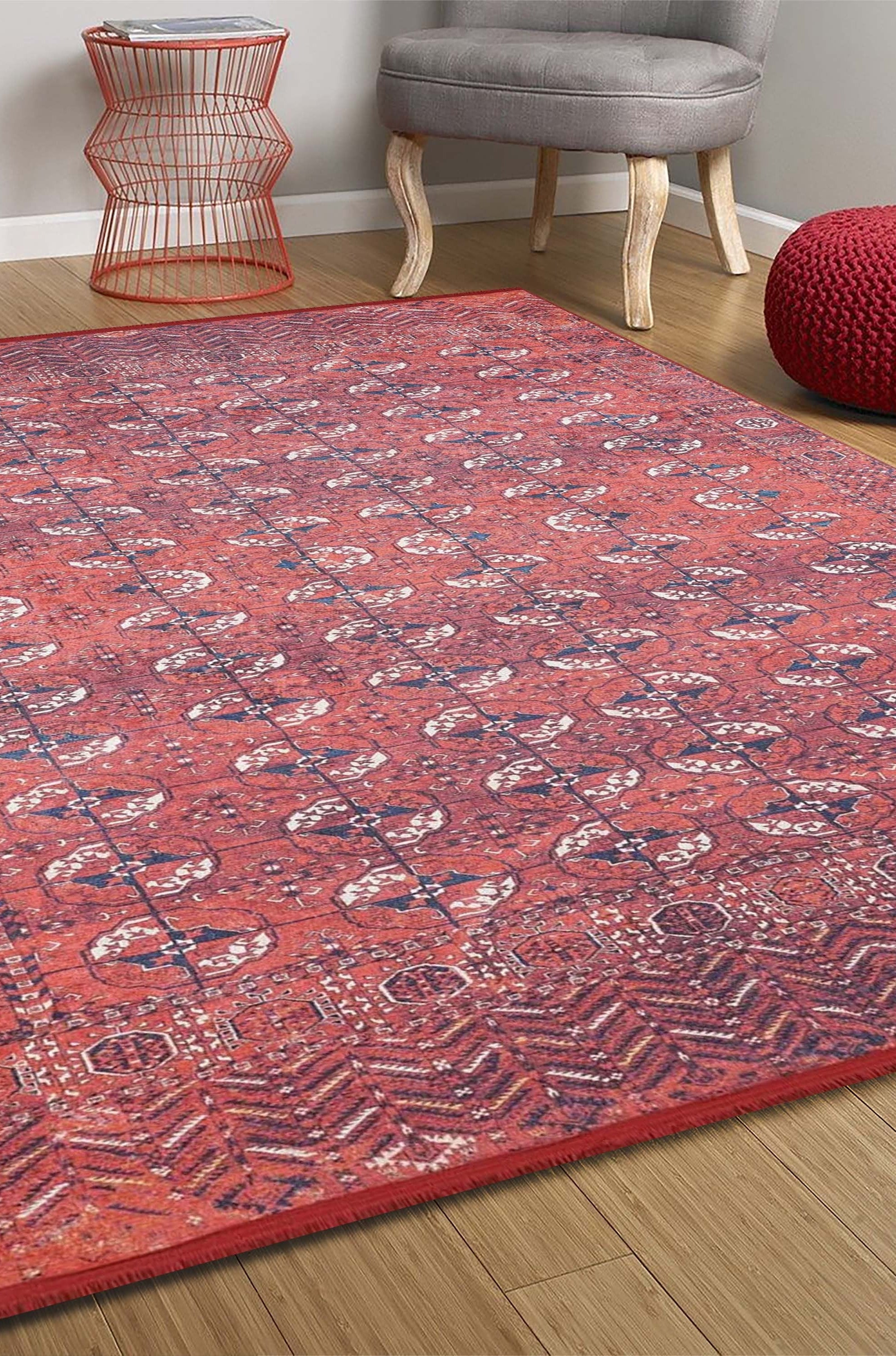Abira Afghan Red Rug