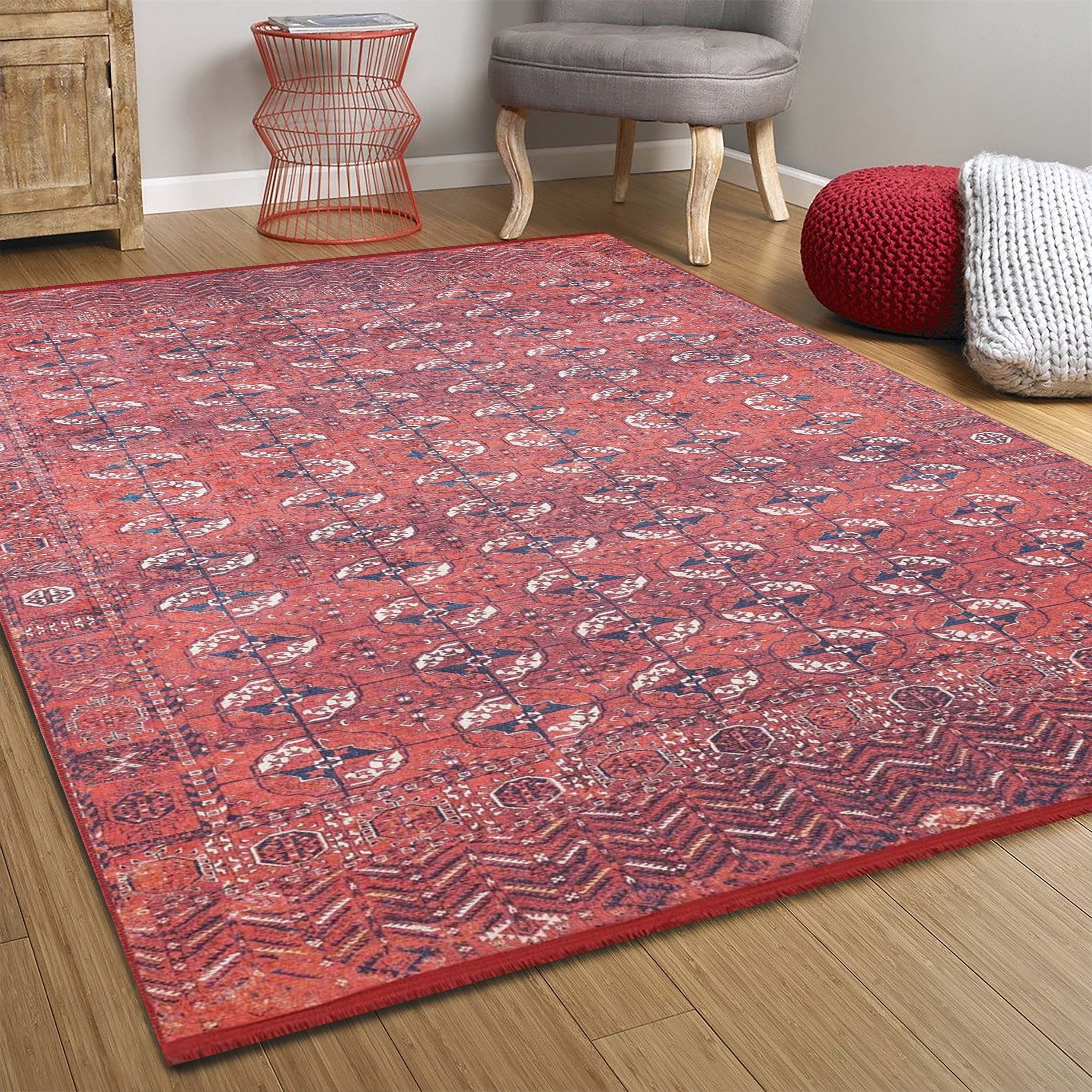 Abira Afghan Red Rug