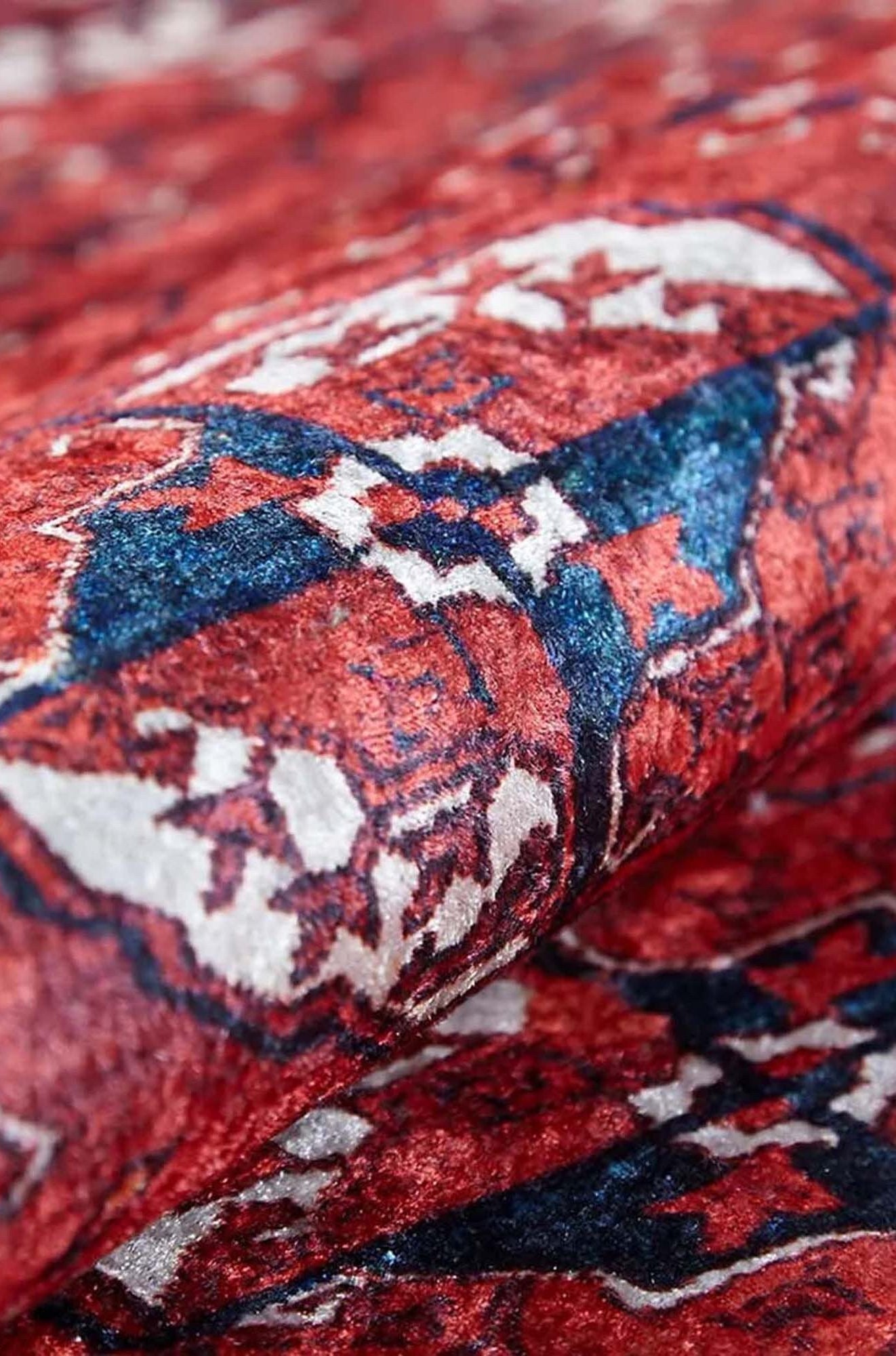 Abira Afghan Red Rug