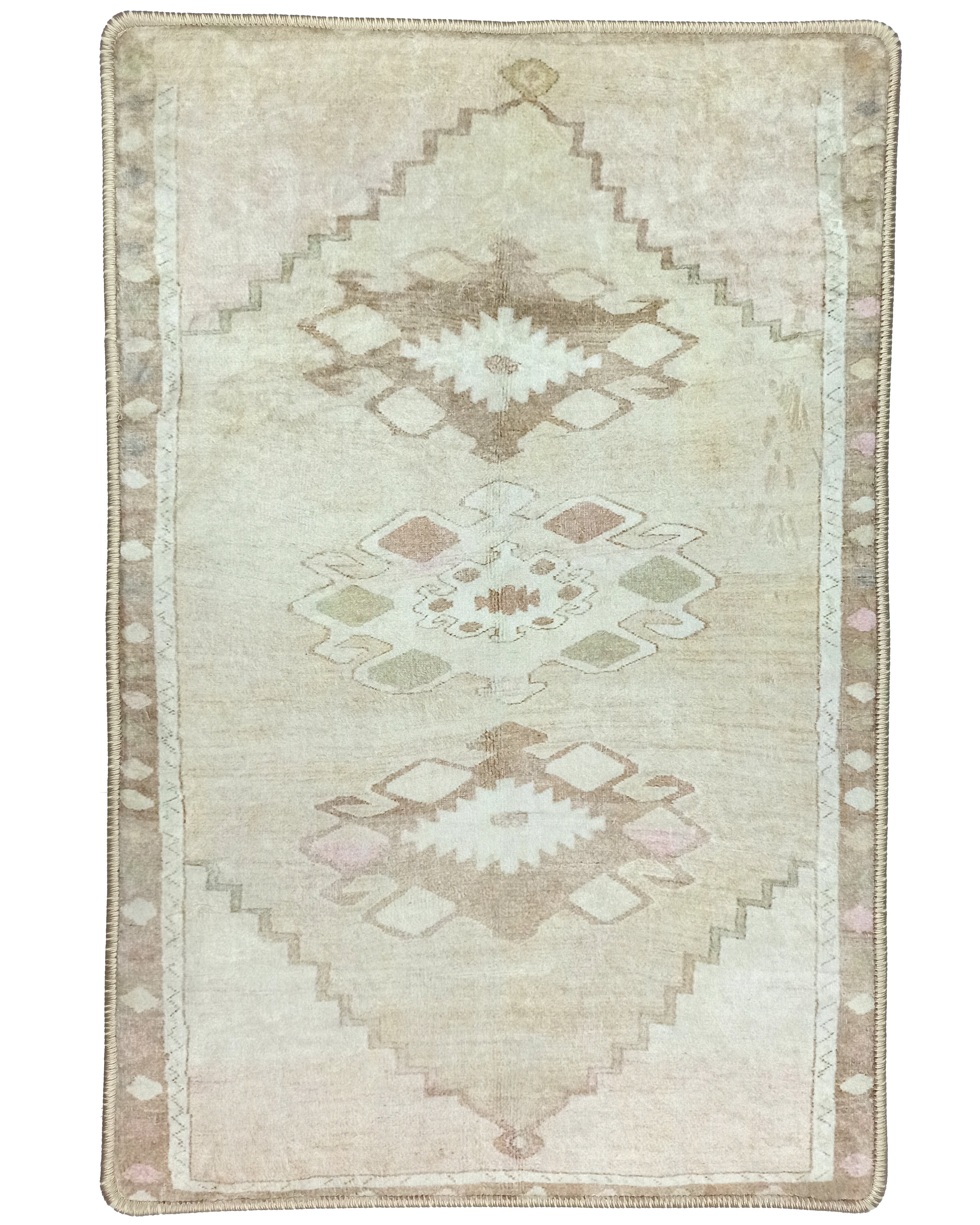 Ador Turkish Beige Faded Brown Rug