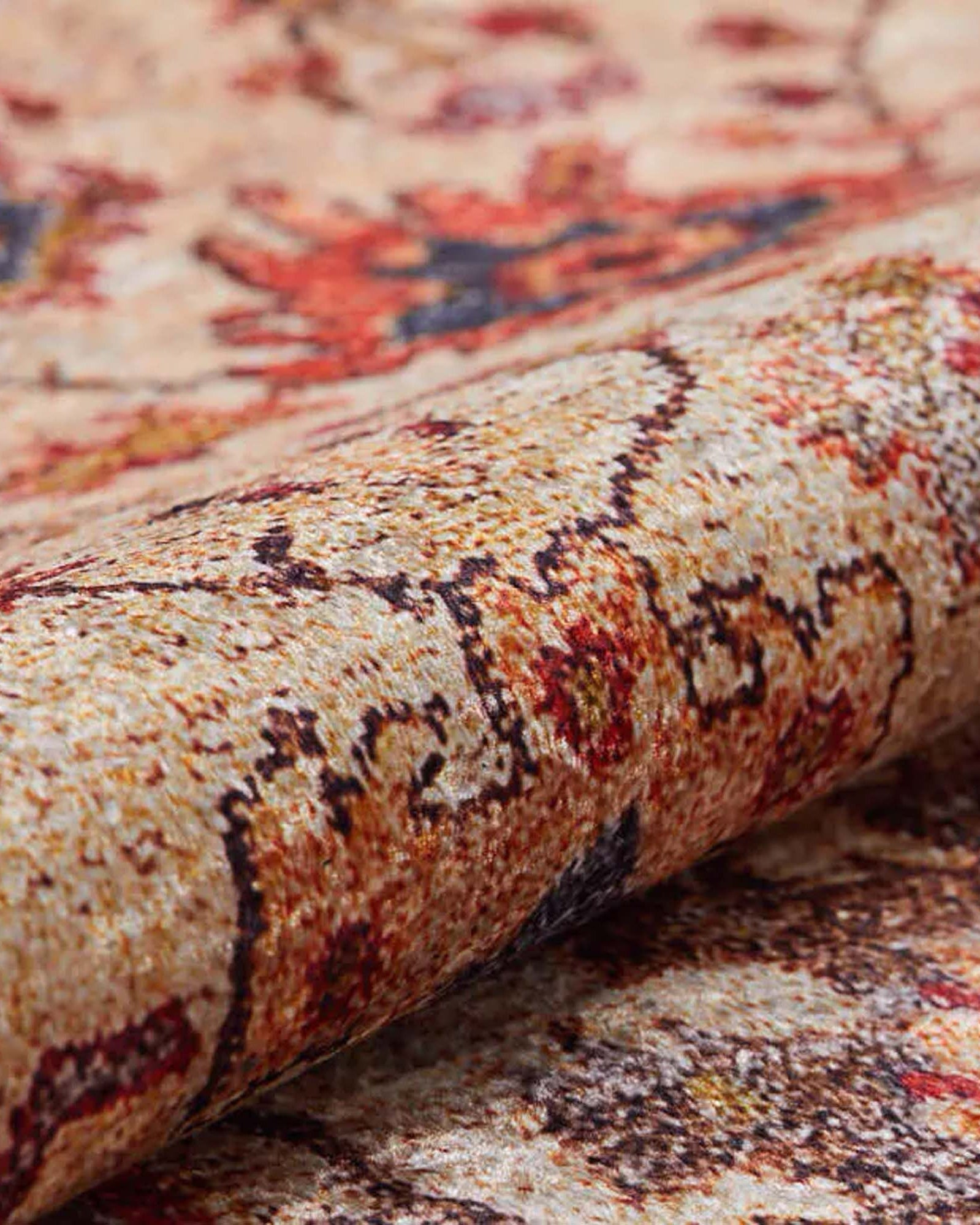 Afra Turkish Oushak Red Beige Rug