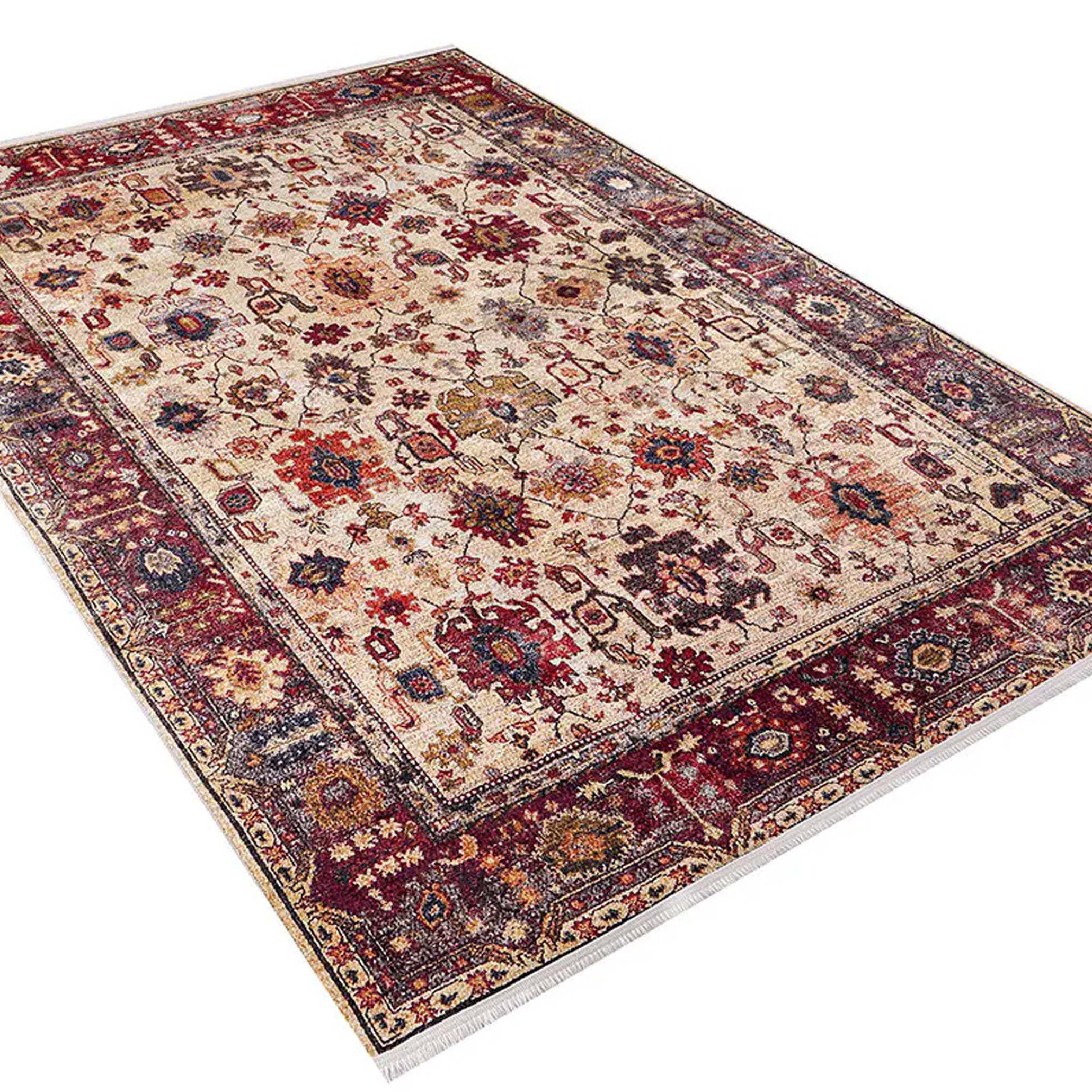 Afra Turkish Oushak Red Beige Rug