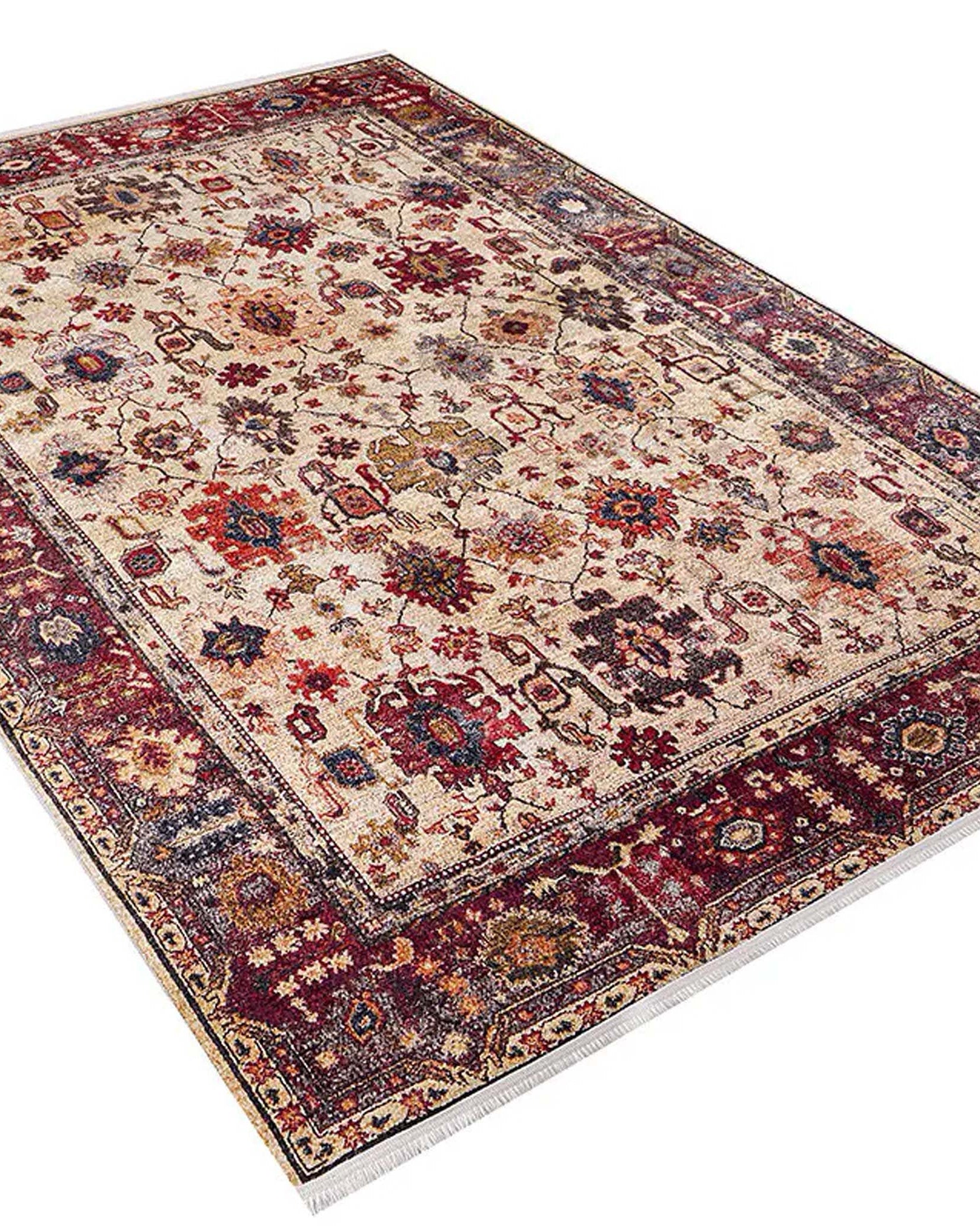 Afra Turkish Oushak Red Beige Rug