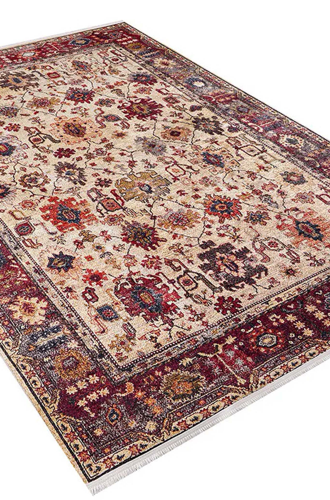 Afra Turkish Oushak Red Beige Rug
