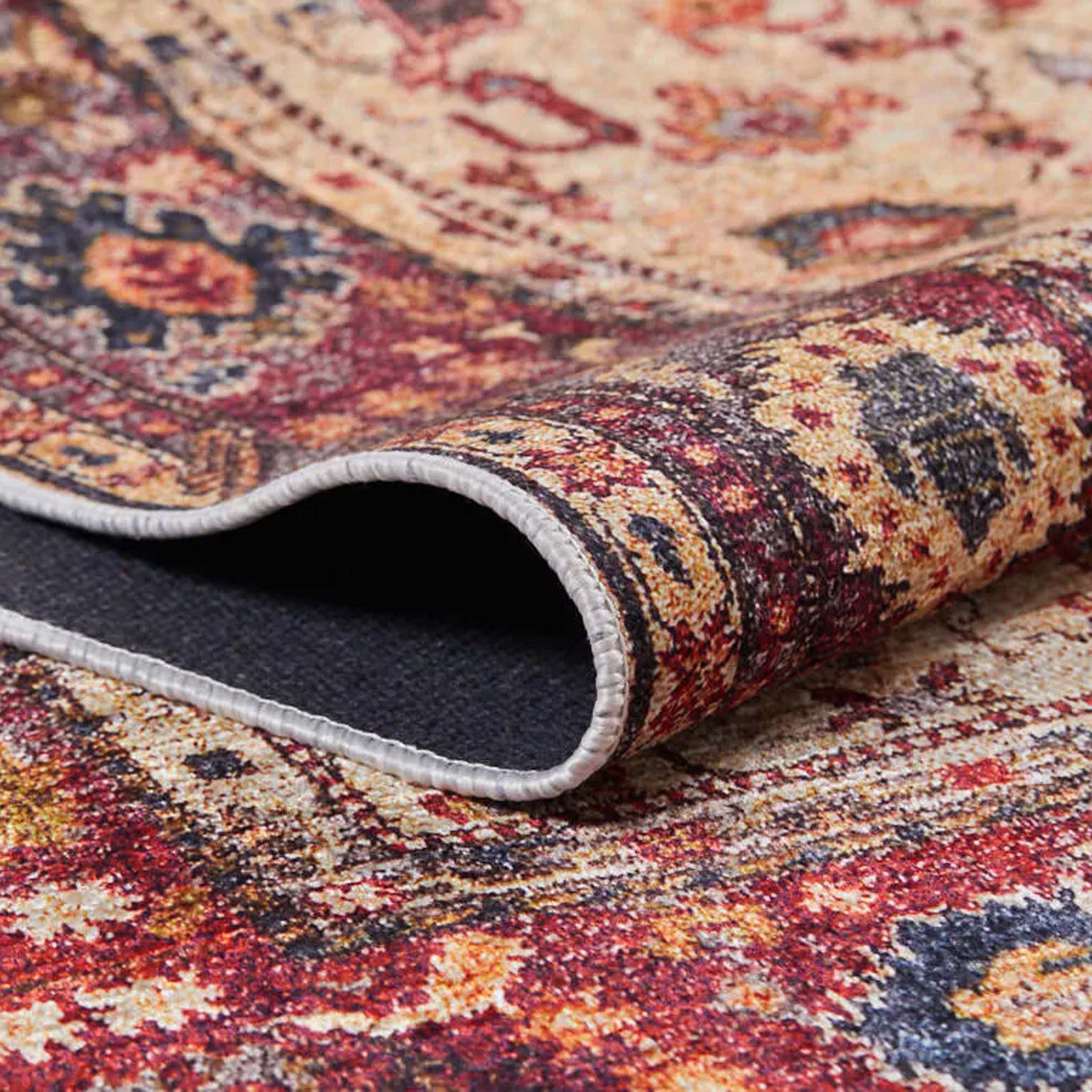 Afra Turkish Oushak Red Beige Rug