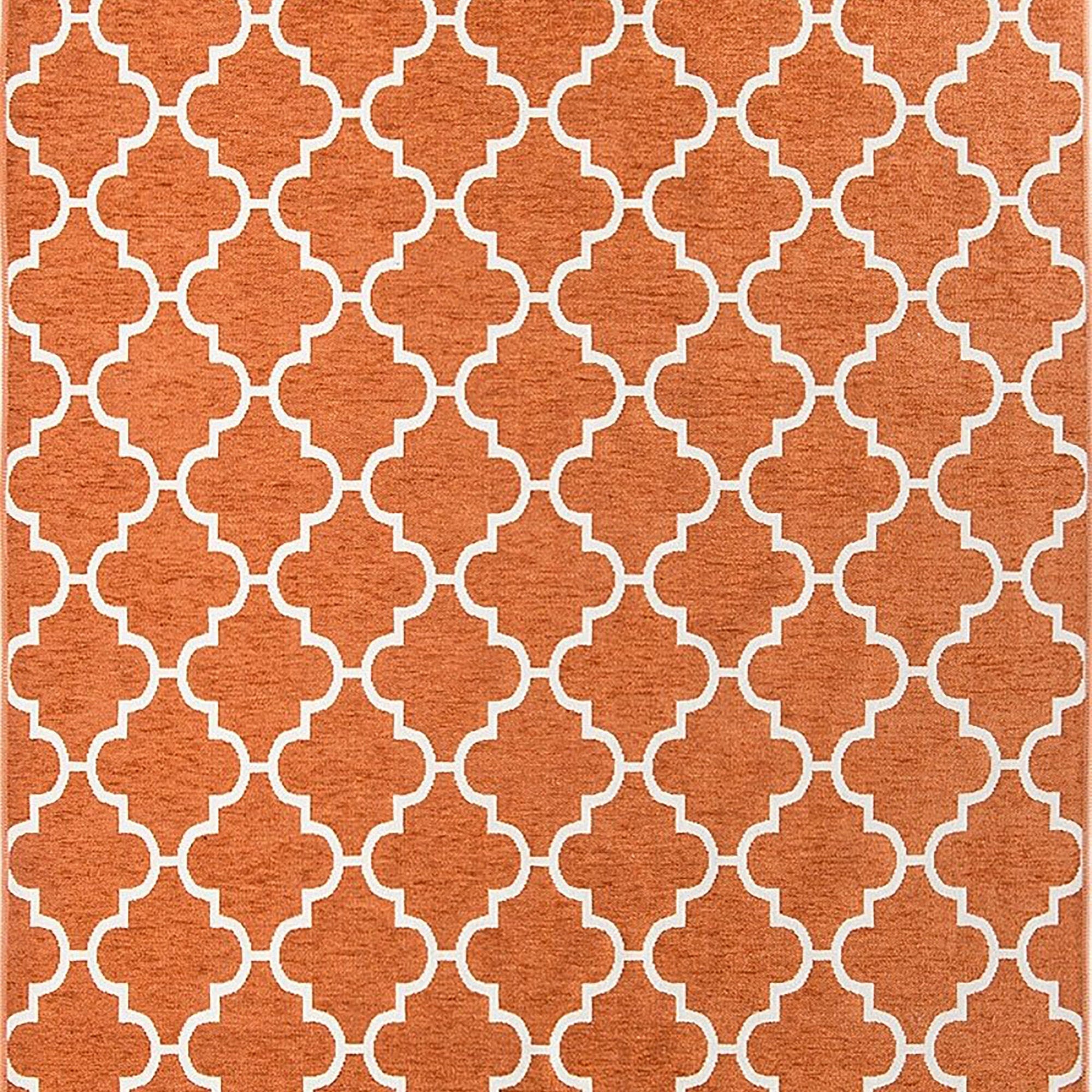 Aicha2 Moroccan Modern Orange Rug