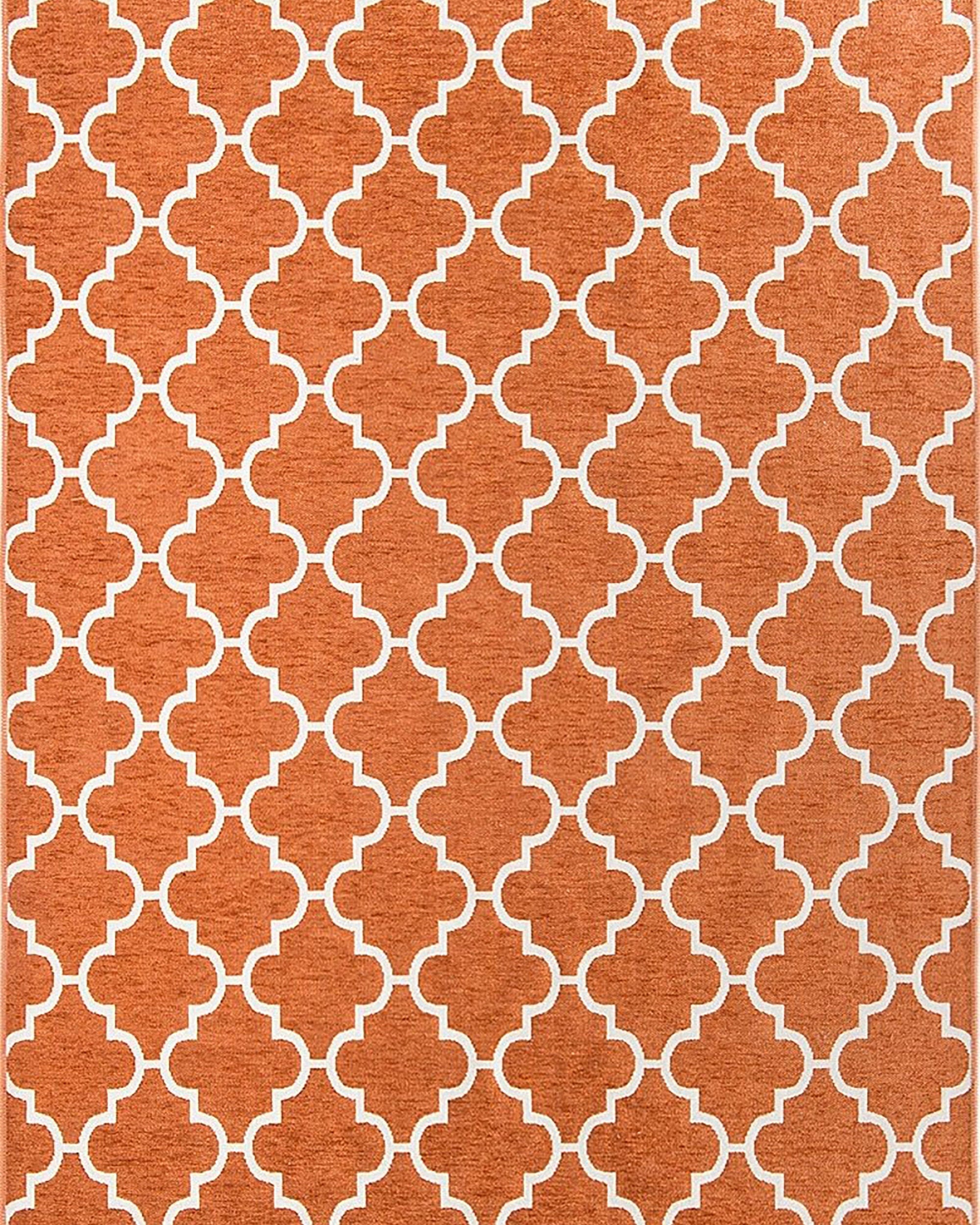Aicha2 Moroccan Modern Orange Rug