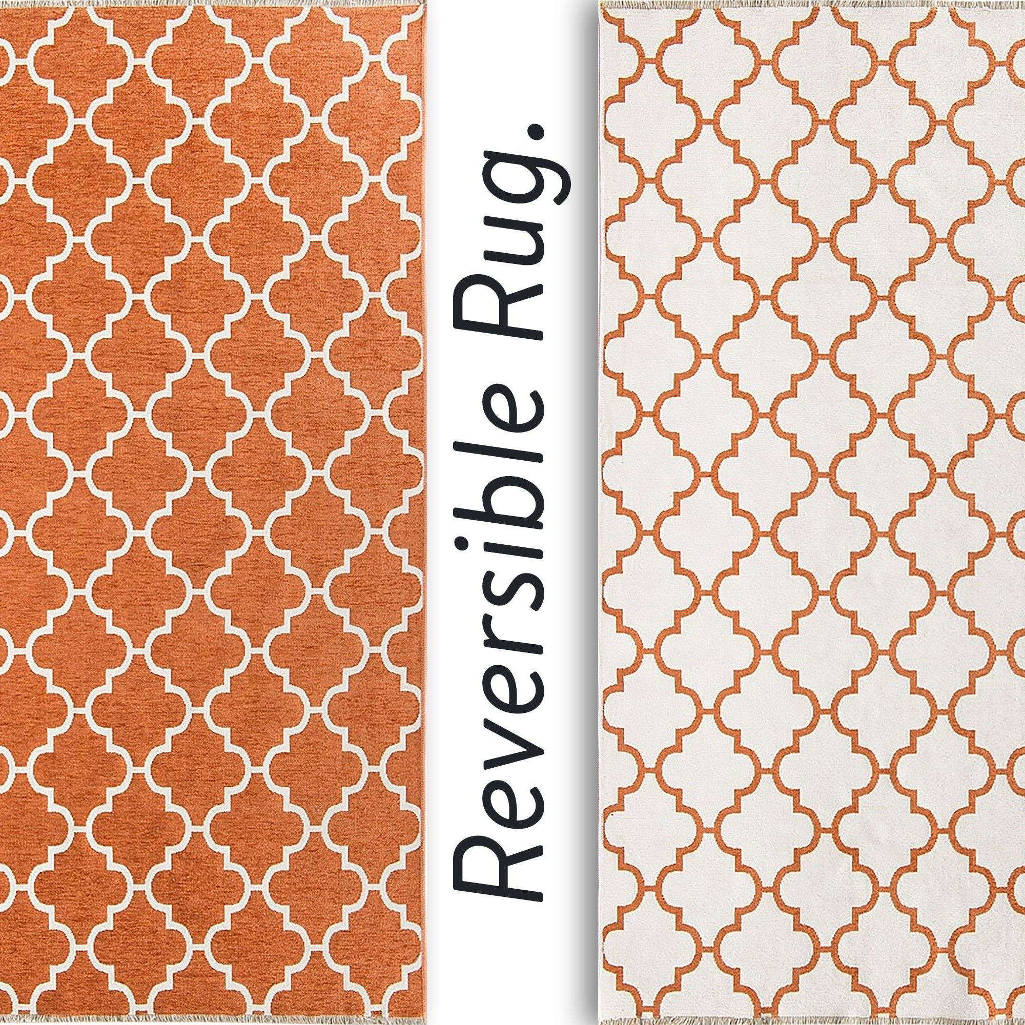 Aicha2 Moroccan Modern Orange Rug