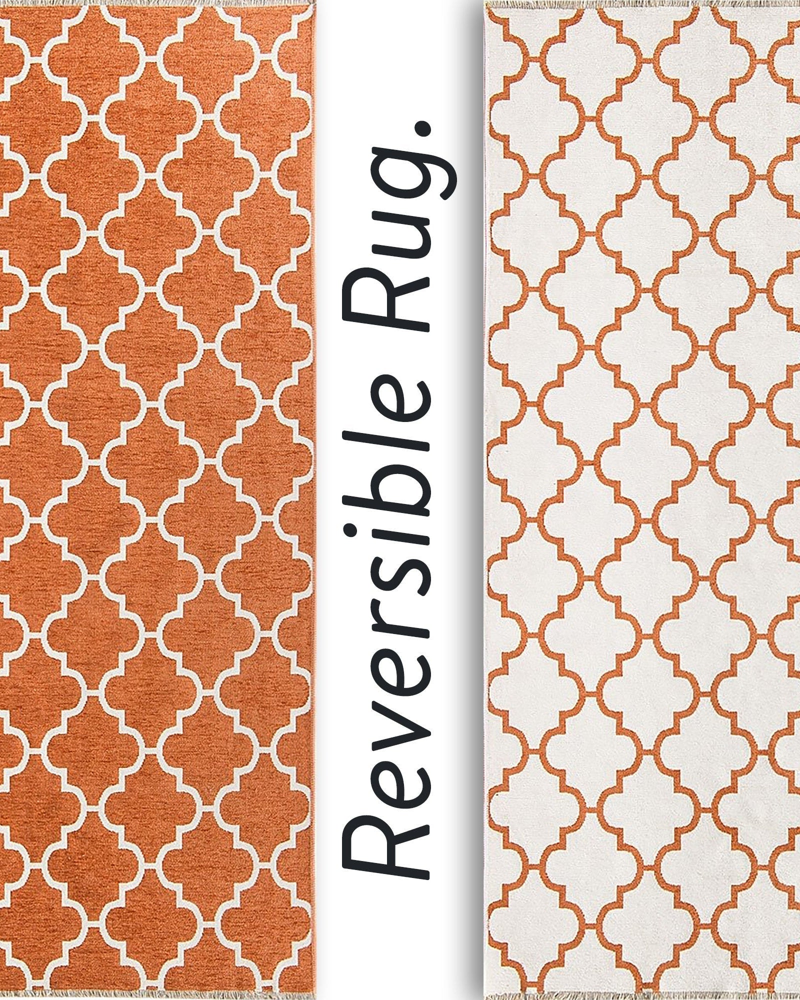 Aicha2 Moroccan Modern Orange Rug