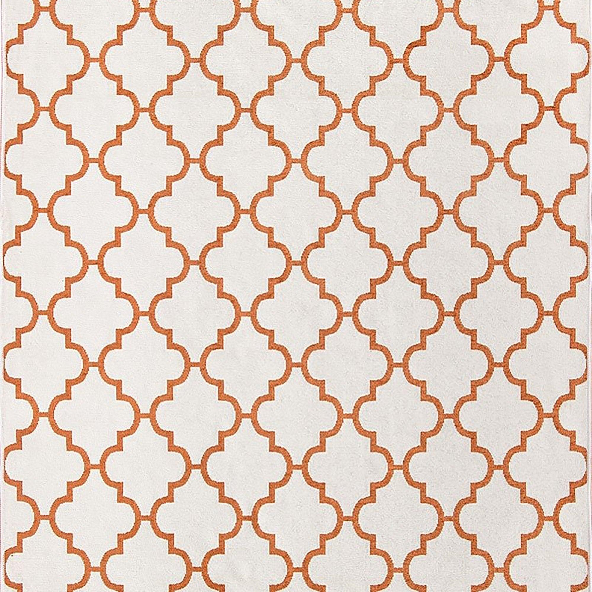 Aicha2 Moroccan Modern Orange Rug