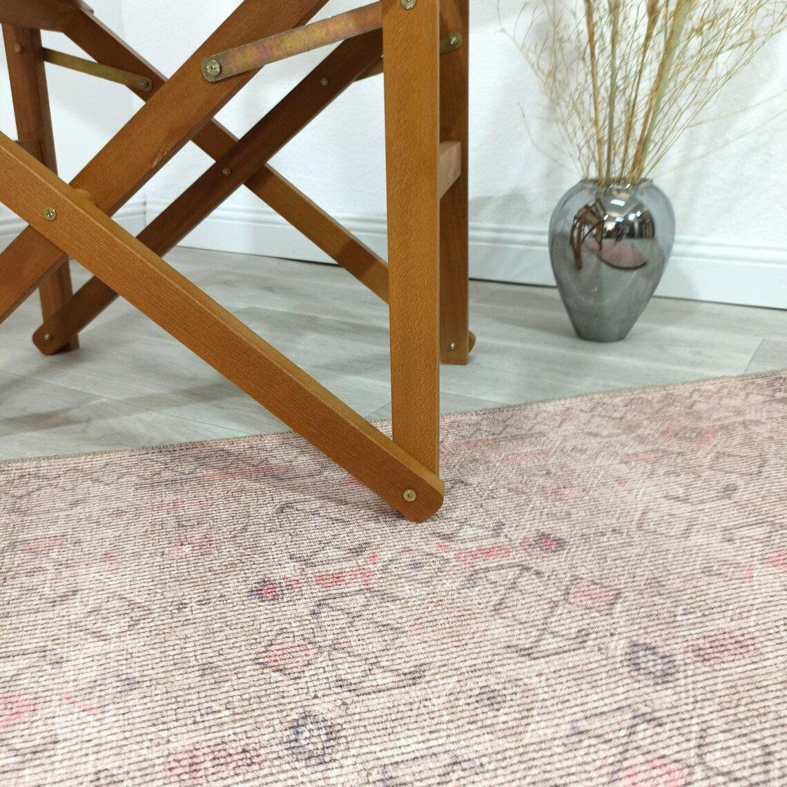 Turkish Rug Natural Beige Pink Vintage Kilim Style Area & Runner Rugs Fame Living Farmhouse Decor Boho Geometric Diamond Carpet