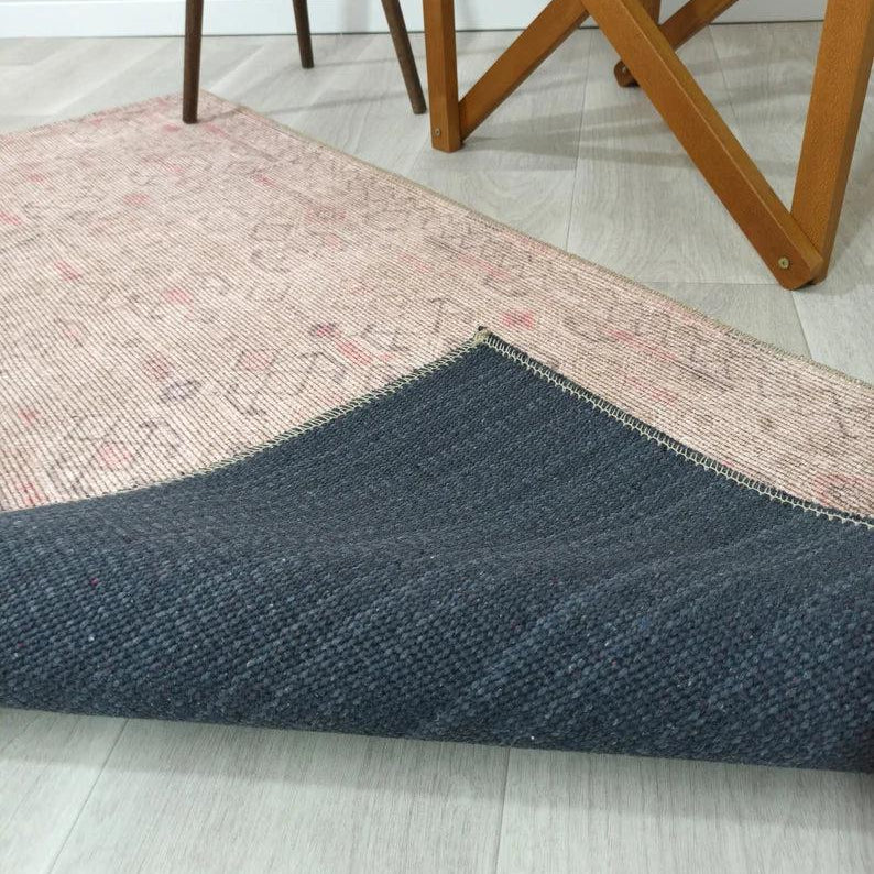 Turkish Rug Natural Beige Pink Vintage Kilim Style Area & Runner Rugs Fame Living Farmhouse Decor Boho Geometric Diamond Carpet