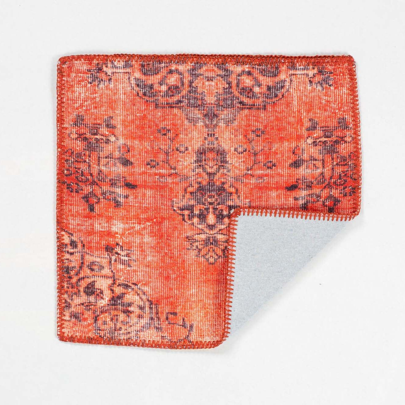 18" Cushion Cover Coral Red Vintage Inspired Handmade Decorative Square Pillow Case Housewarming gift idea, Boho decor throw Kilim Cushions