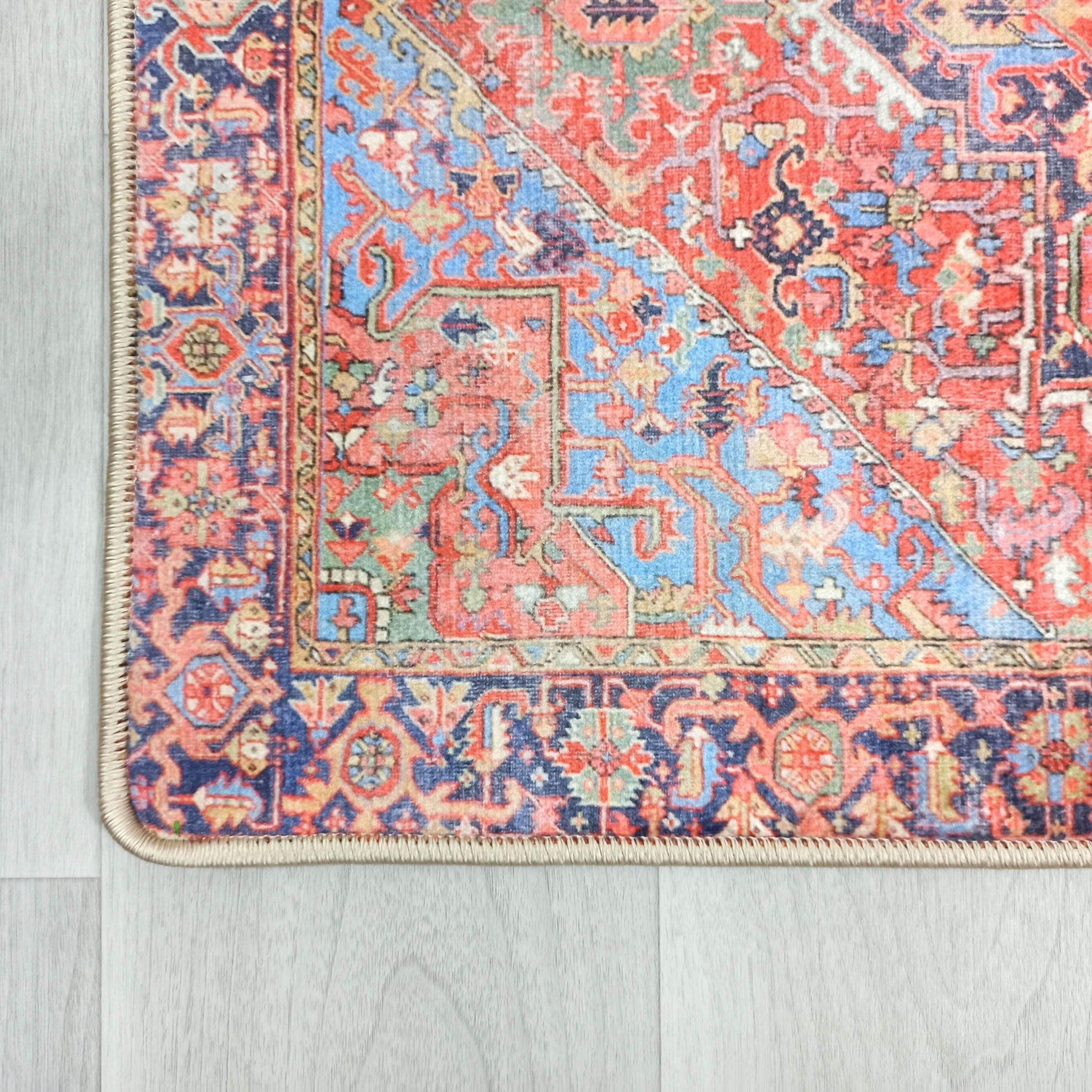 Eliana Red Navy Blue Turkish 2x3 Rug