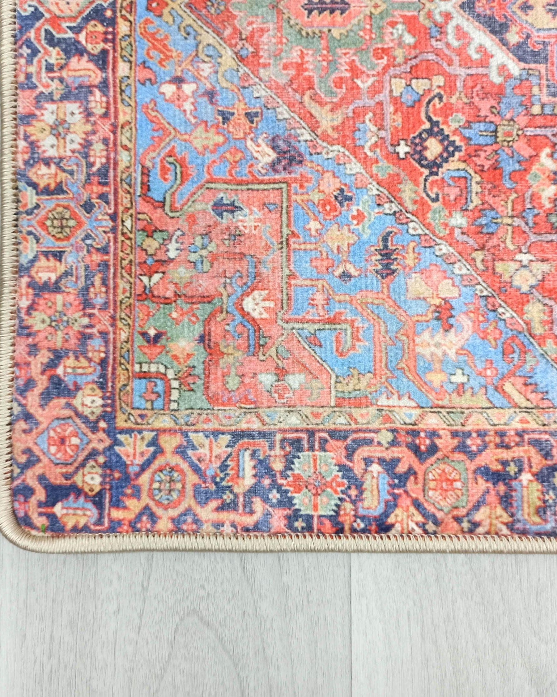 Eliana Red Navy Blue Turkish 2x3 Rug