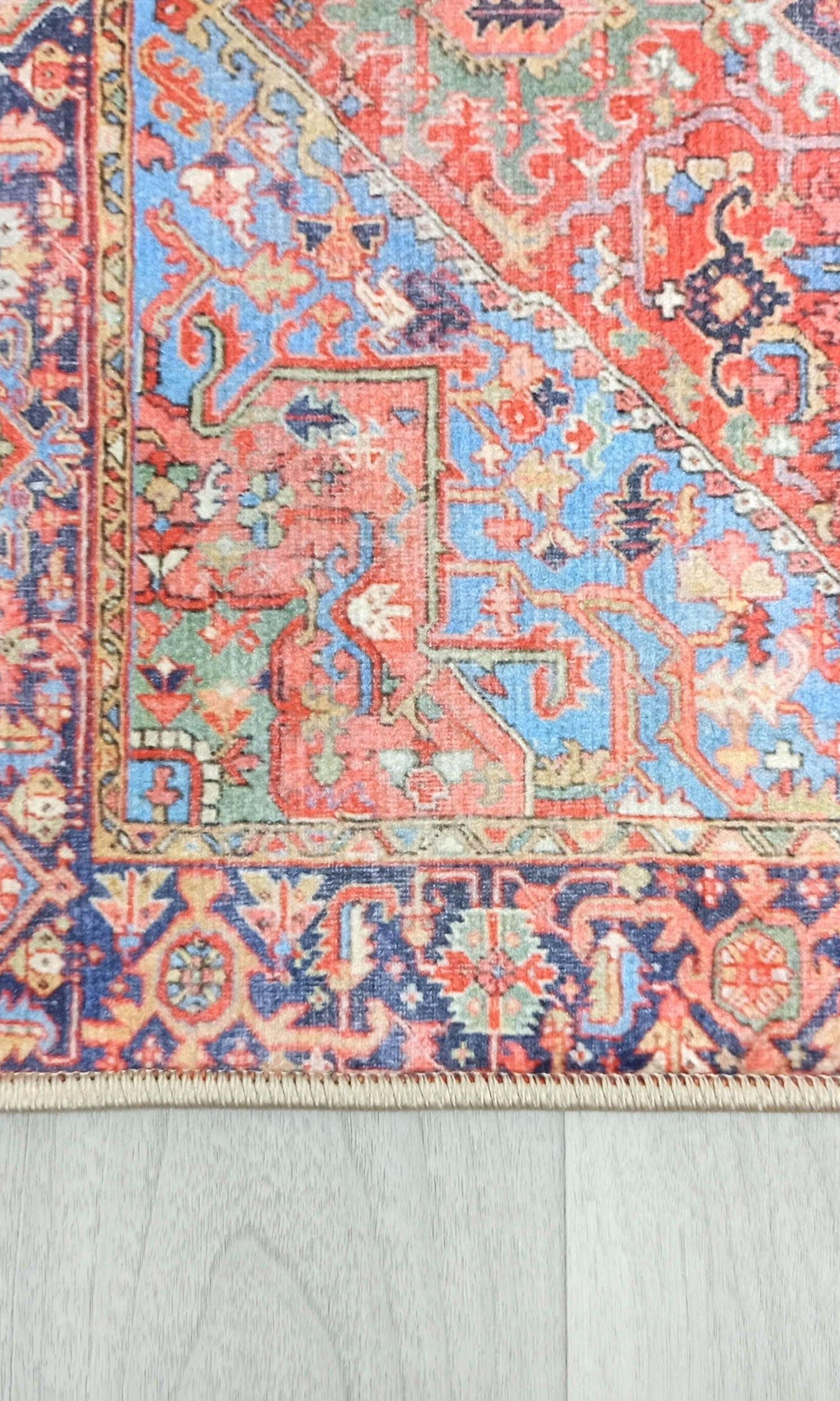 Eliana Red Navy Blue Turkish 2x3 Rug