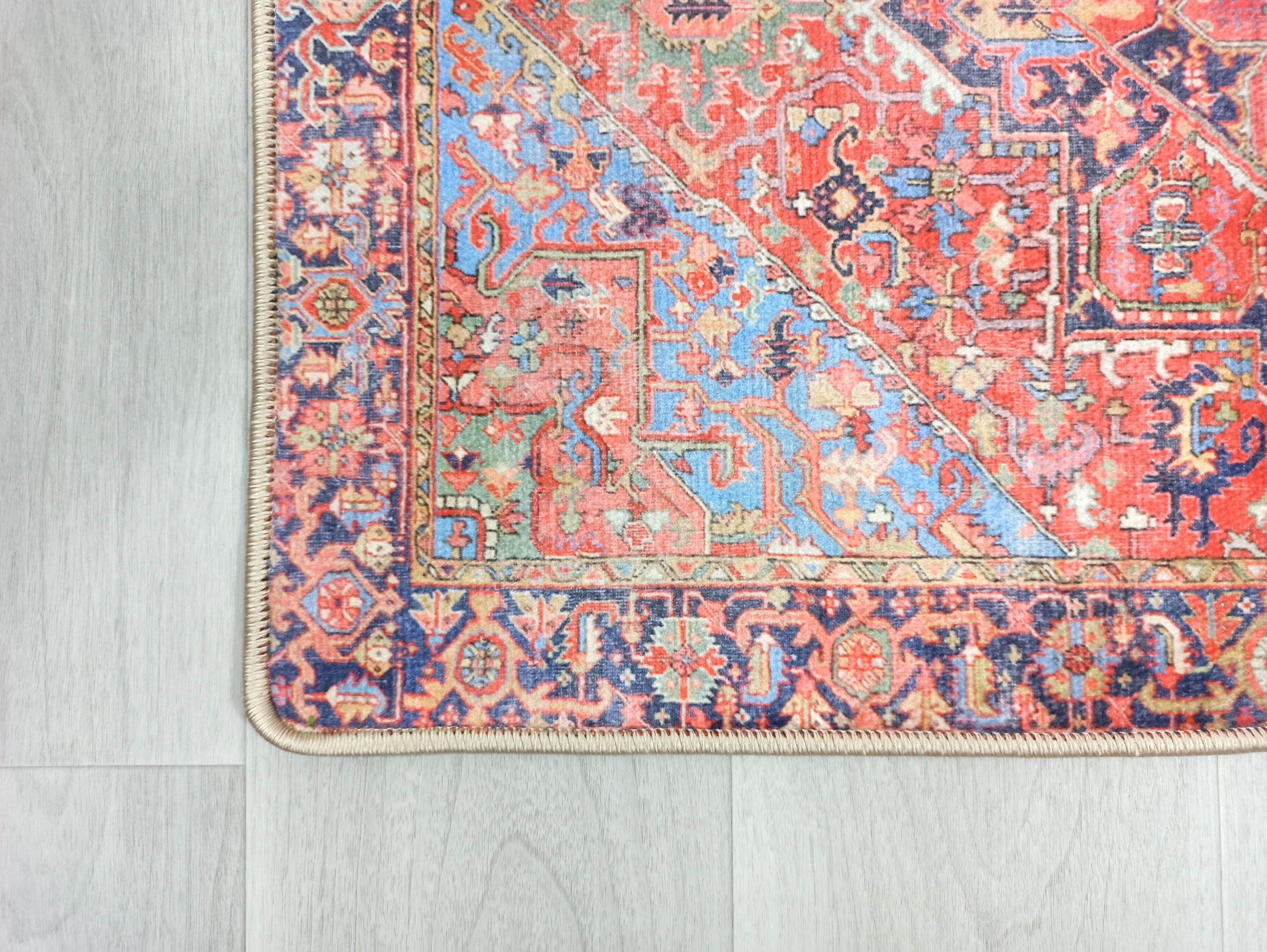 Eliana Red Navy Blue Turkish 2x3 Rug