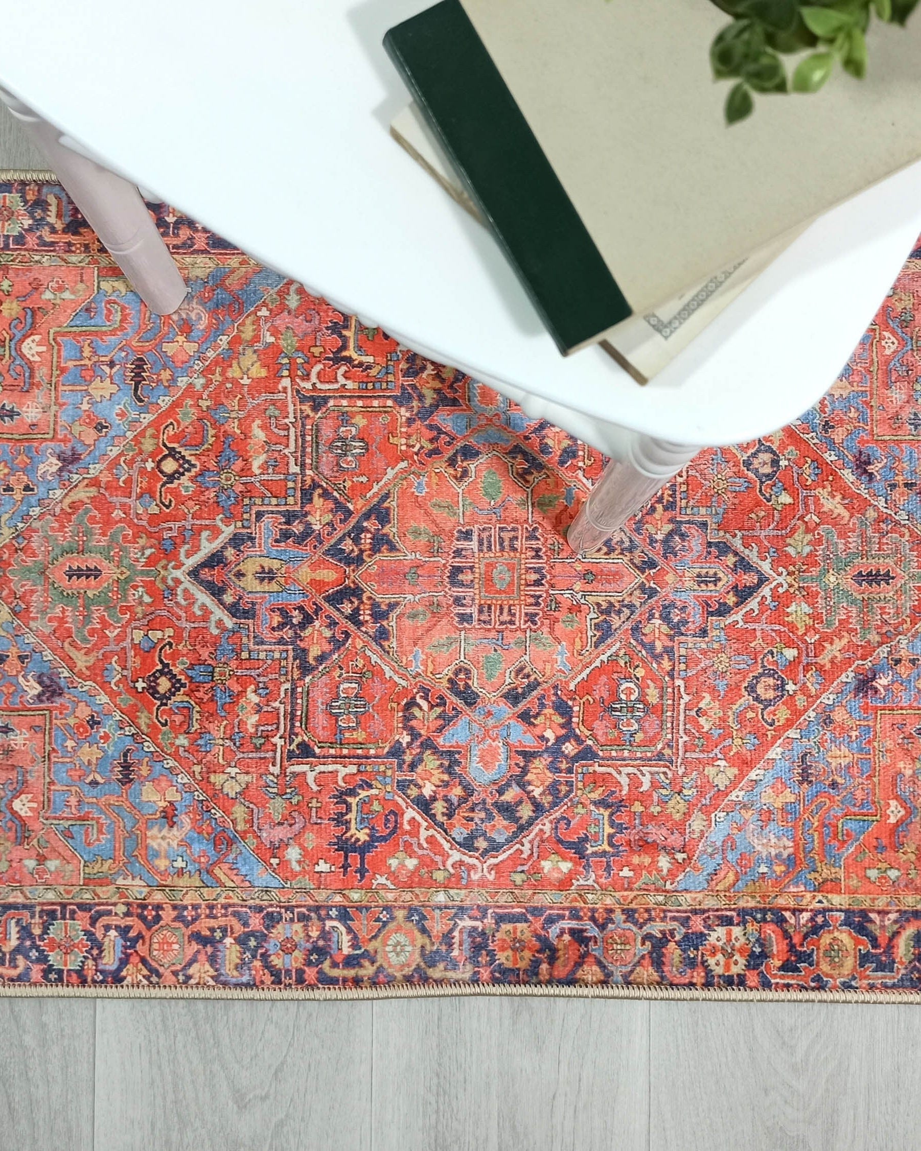 Eliana Red Navy Blue Turkish 2x3 Rug