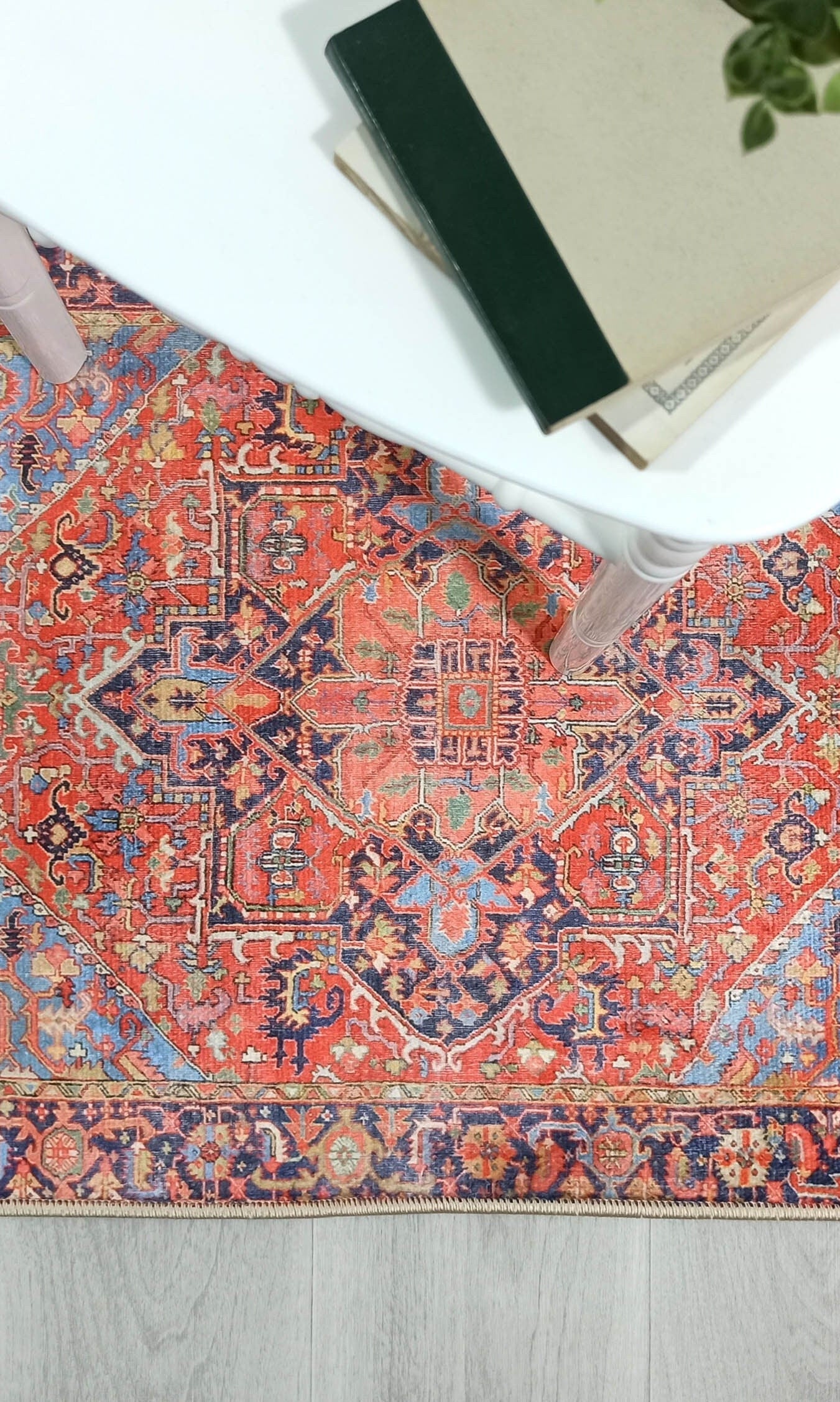 Eliana Red Navy Blue Turkish 2x3 Rug