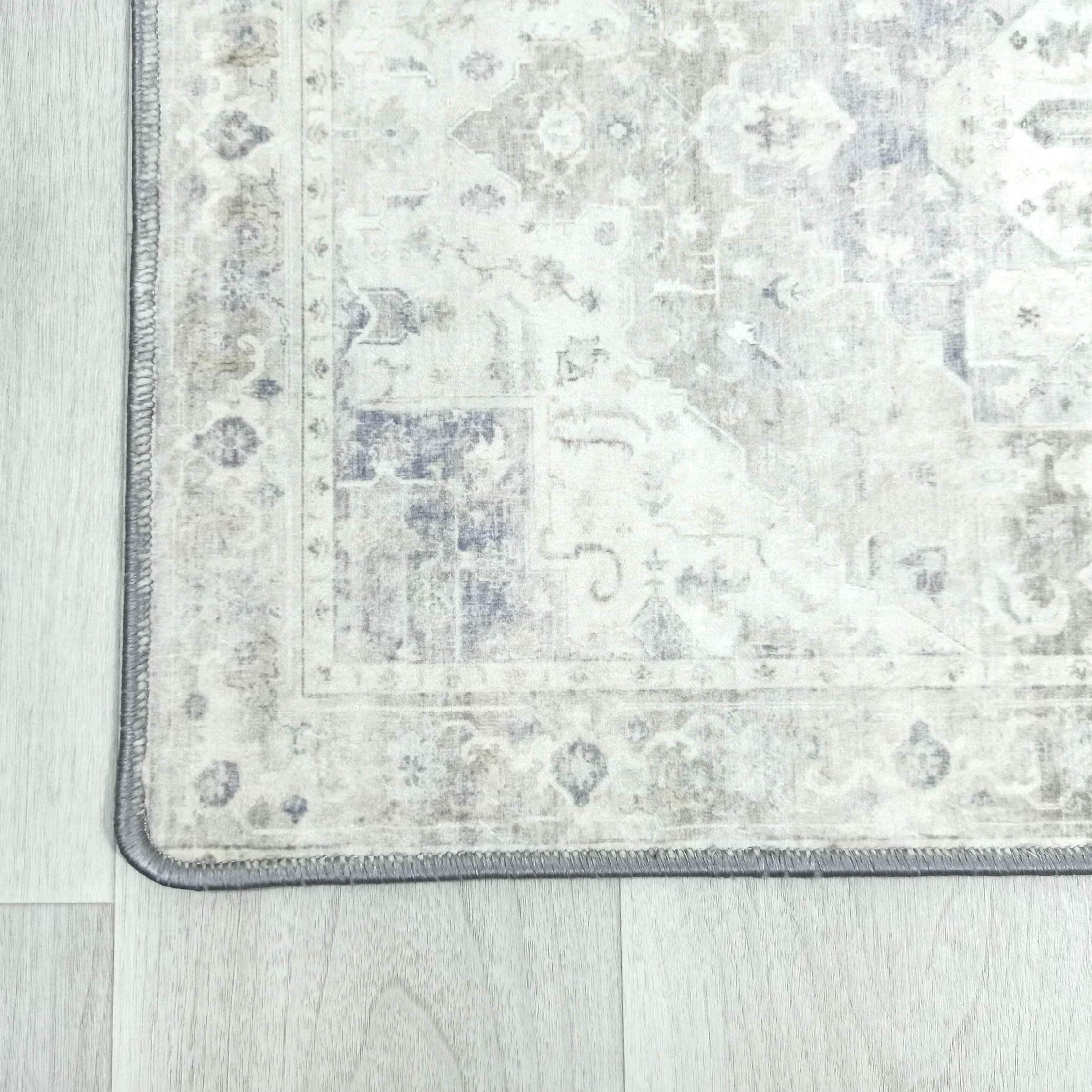 Landy Neutral Gray Heriz Persian 2x3 Rug