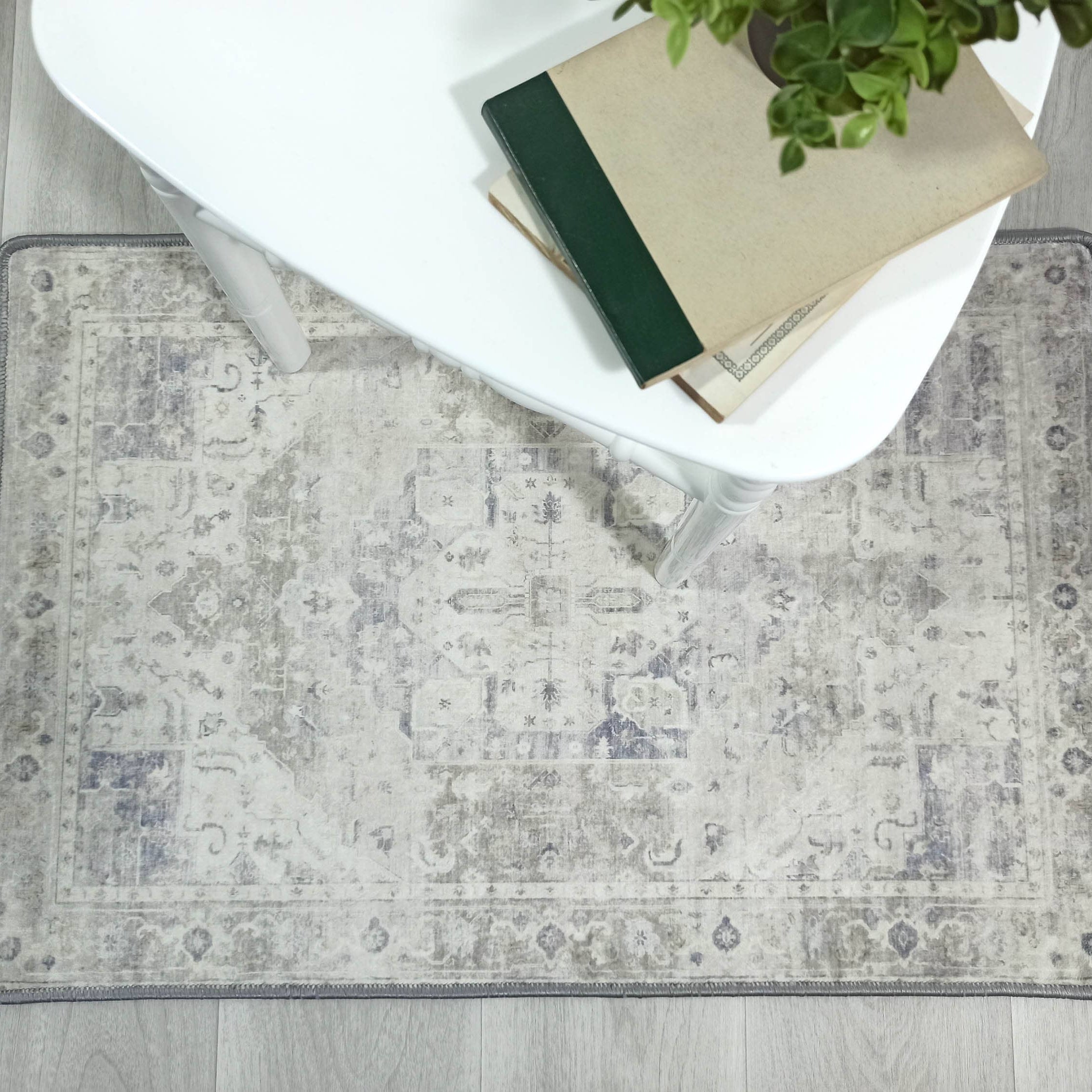 Landy Neutral Gray Heriz Persian 2x3 Rug