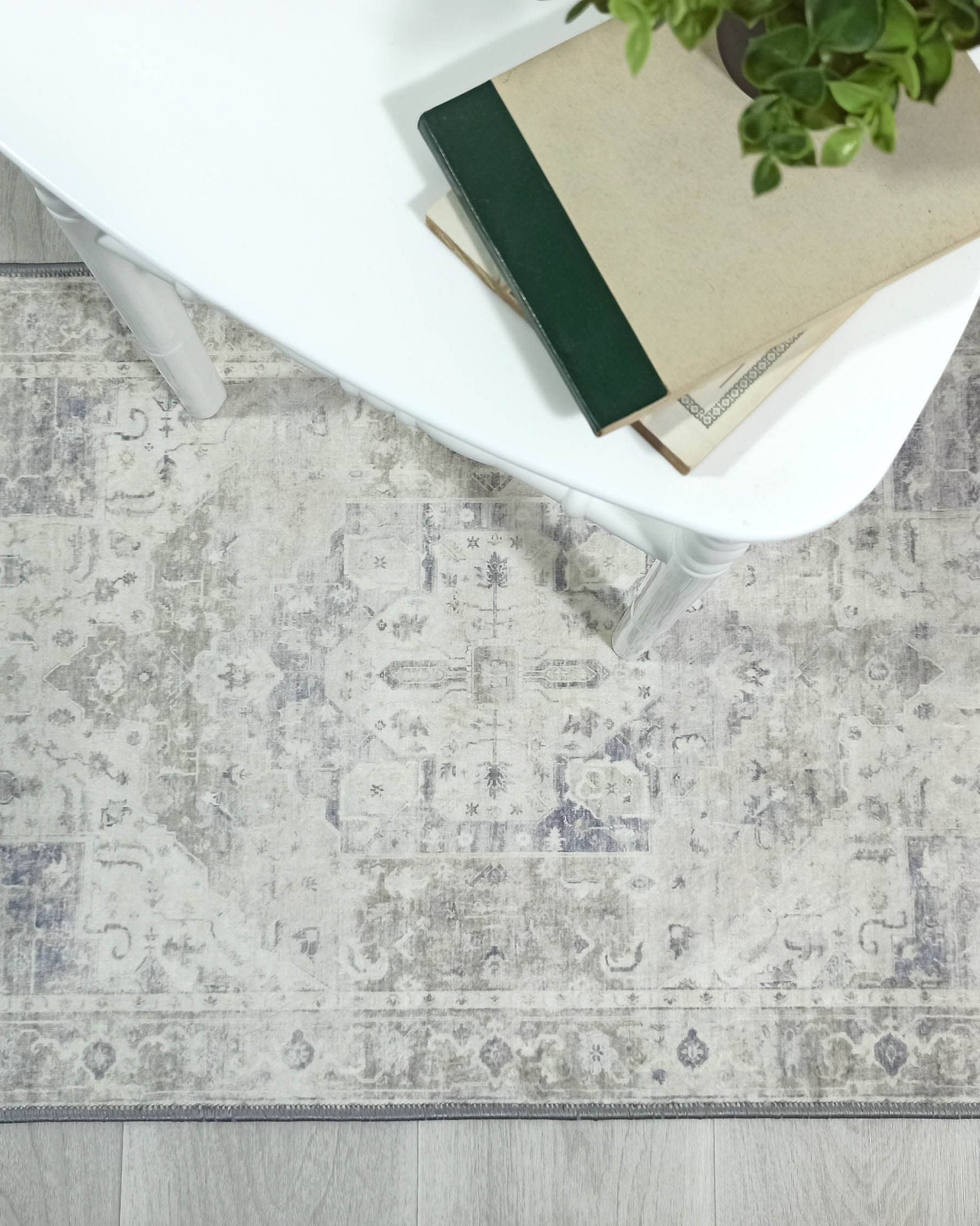 Landy Neutral Gray Heriz Persian 2x3 Rug