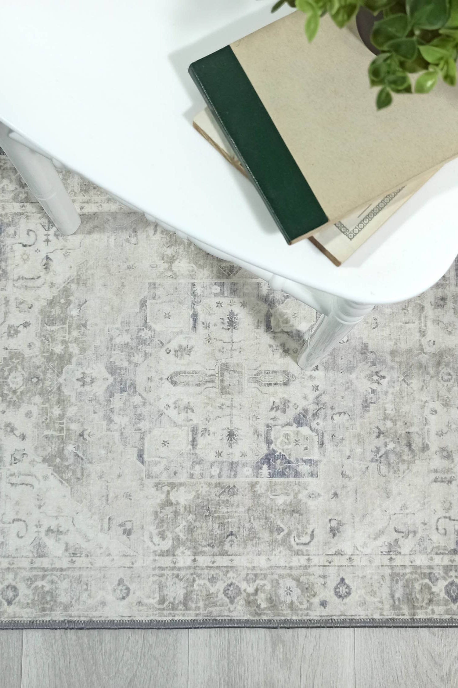 Landy Neutral Gray Heriz Persian 2x3 Rug