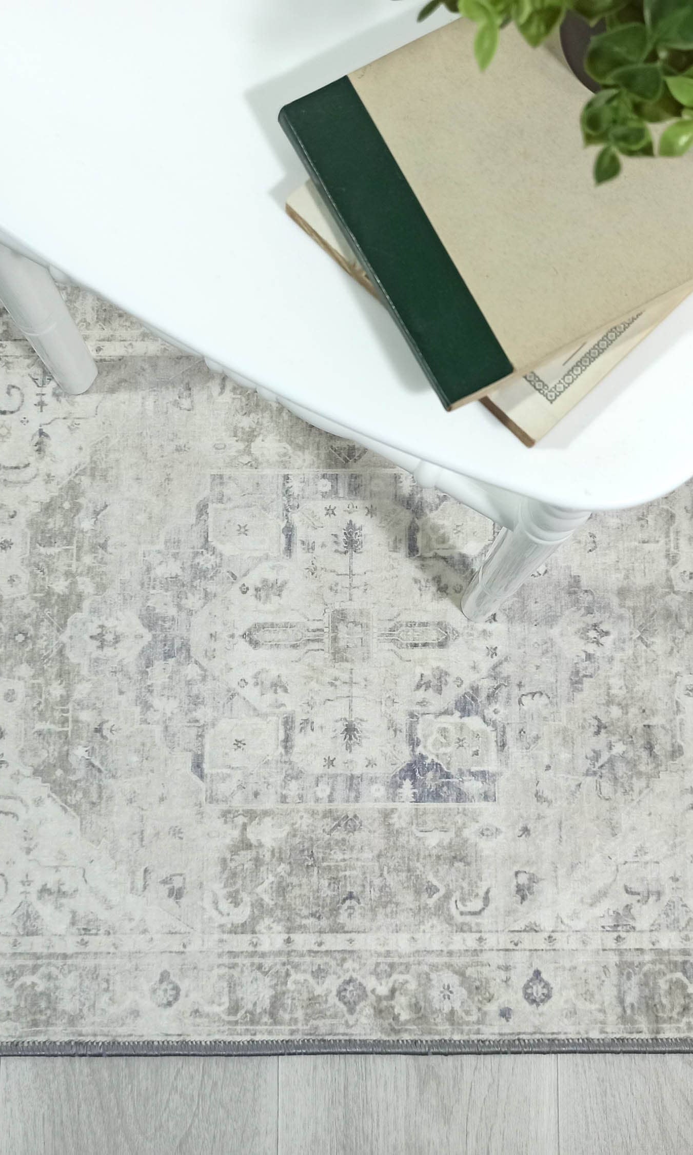 Landy Neutral Gray Heriz Persian 2x3 Rug