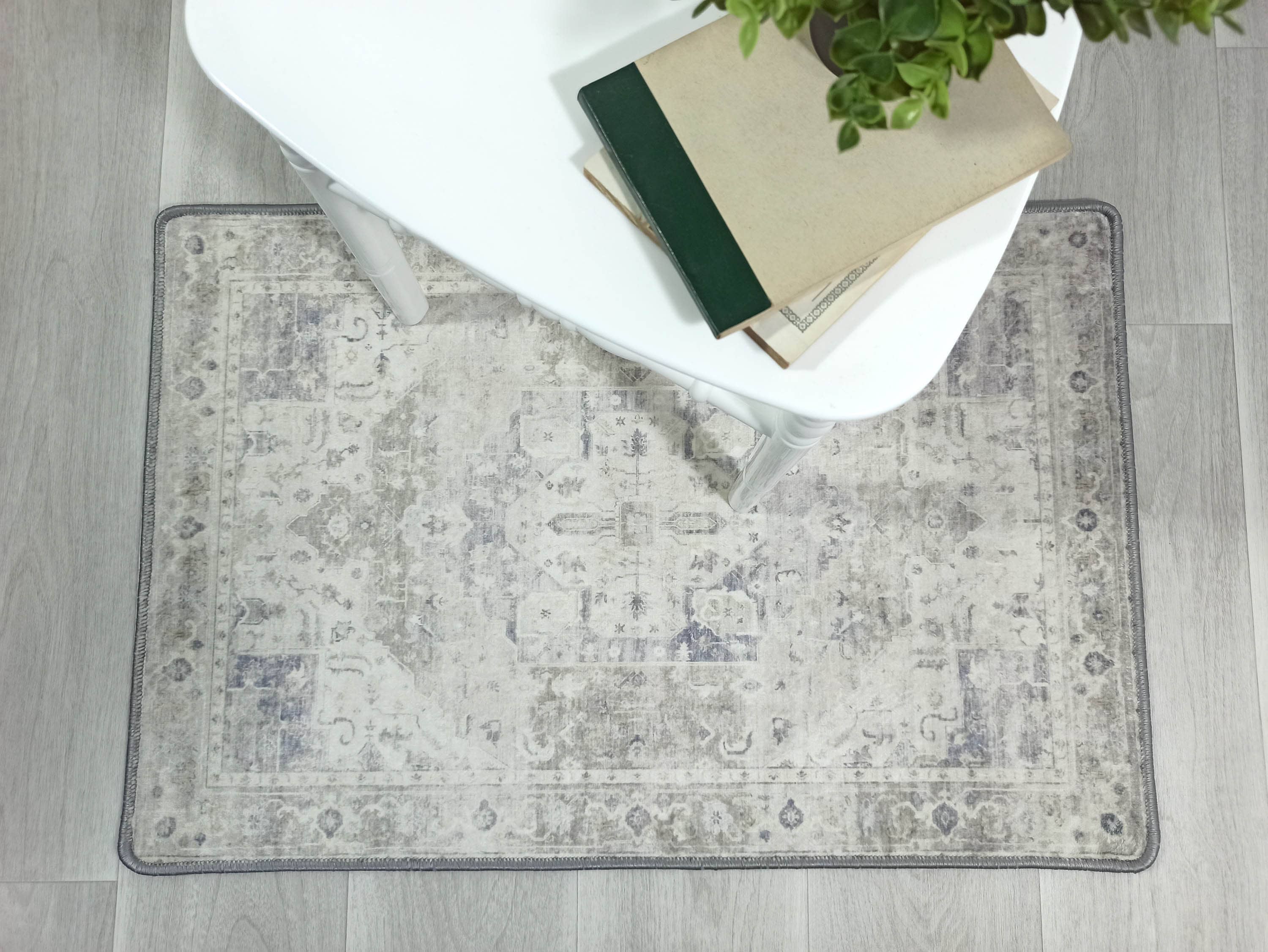 Landy Neutral Gray Heriz Persian 2x3 Rug
