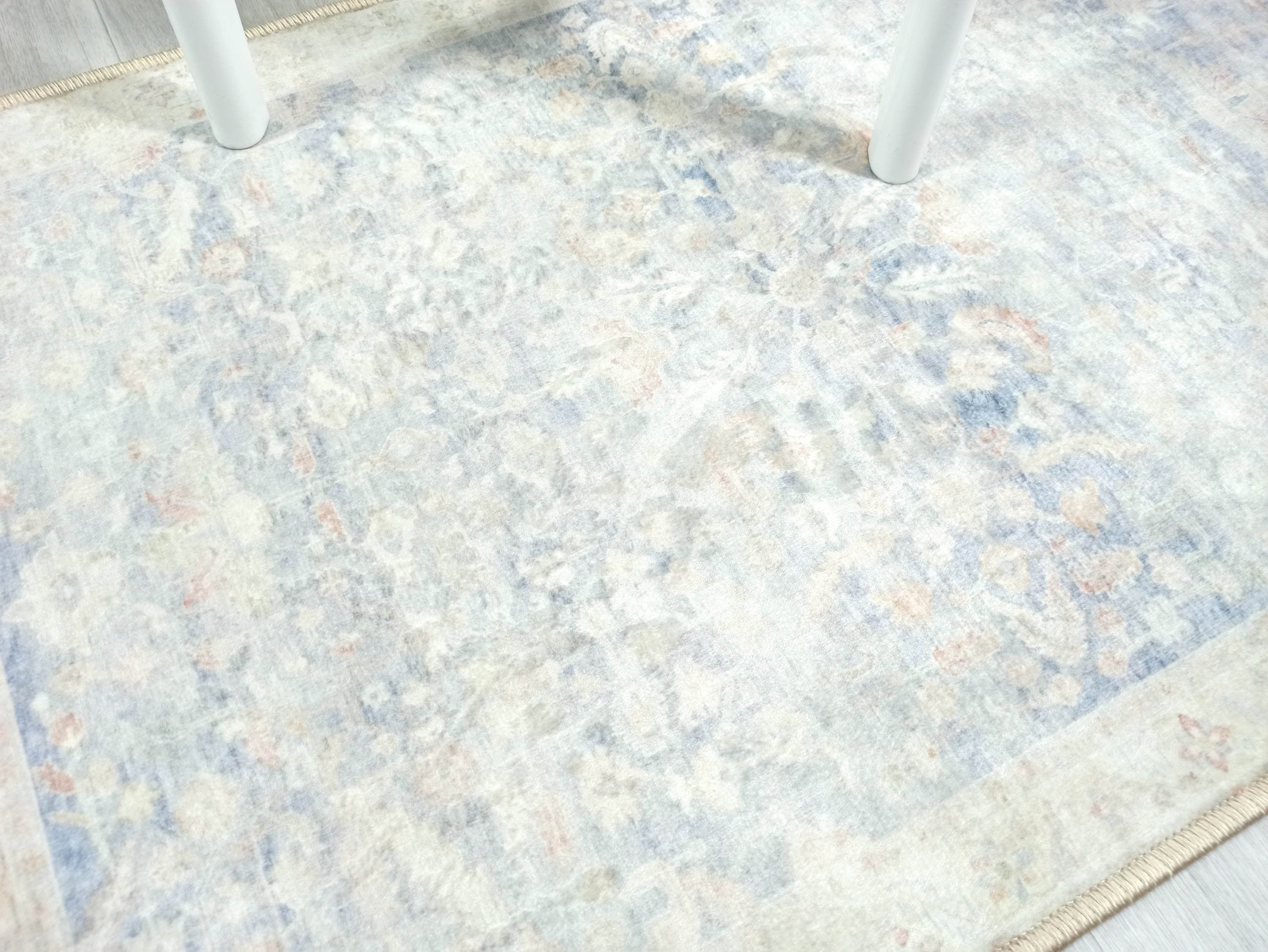 Londyn Neutral Faded Navy Blue Oushak Small 2x3 Rug