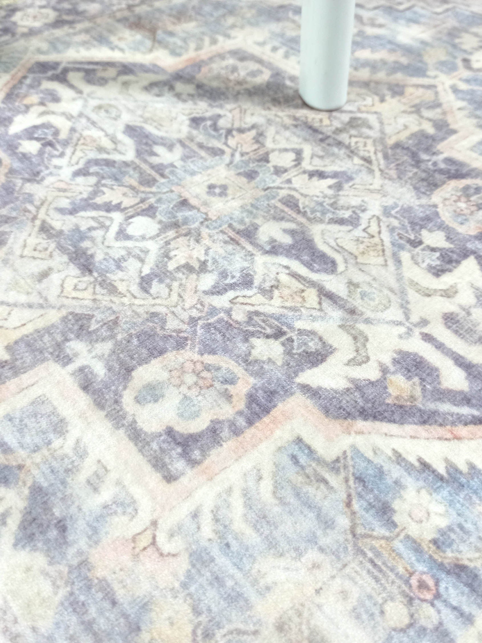 Mayven Neutral Beige Lavender Heriz Persian 2x3 Rug