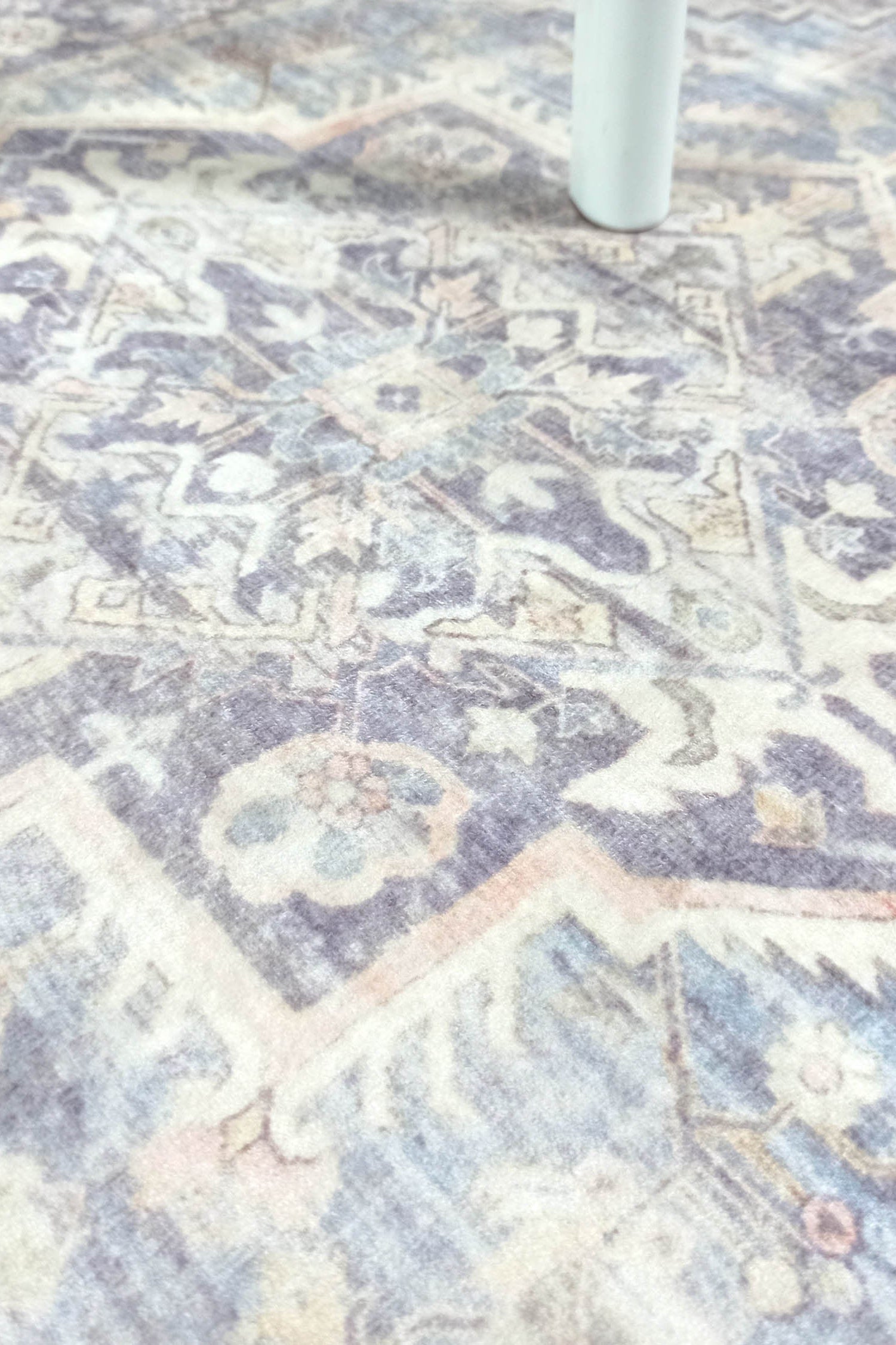 Mayven Neutral Beige Lavender Heriz Persian 2x3 Rug