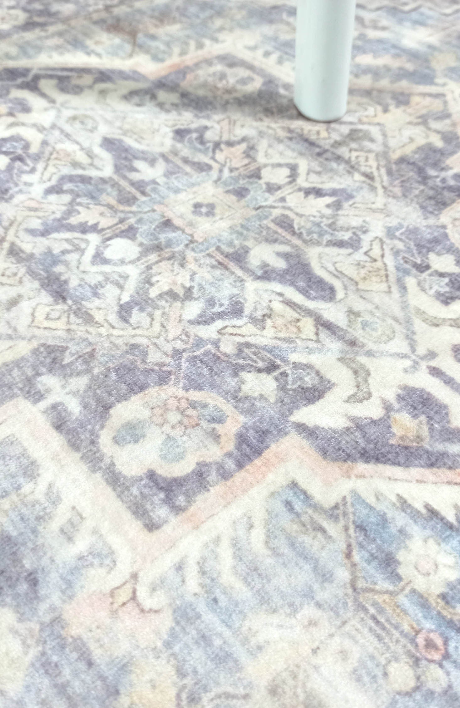 Mayven Neutral Beige Lavender Heriz Persian 2x3 Rug