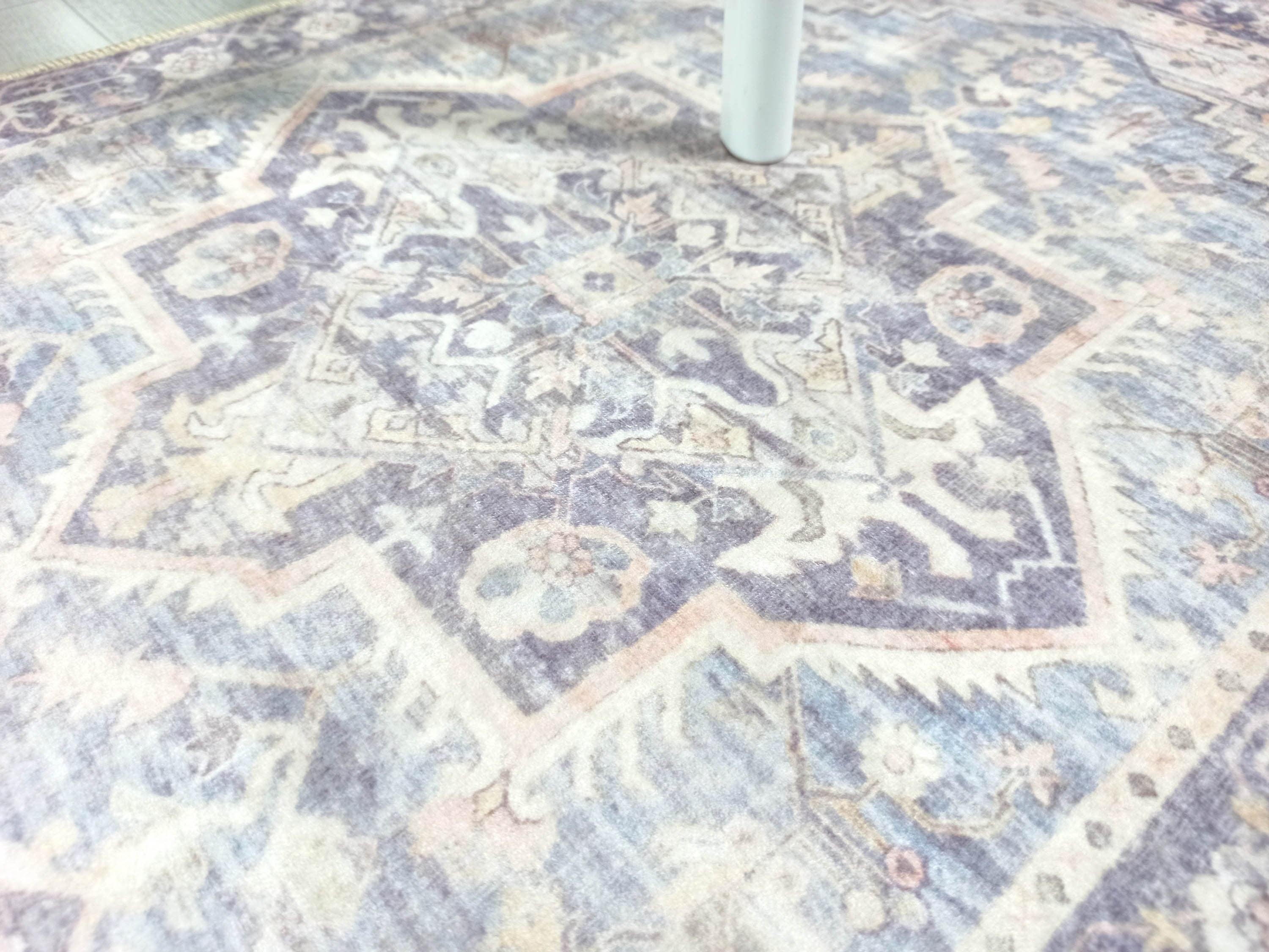 Mayven Neutral Beige Lavender Heriz Persian 2x3 Rug