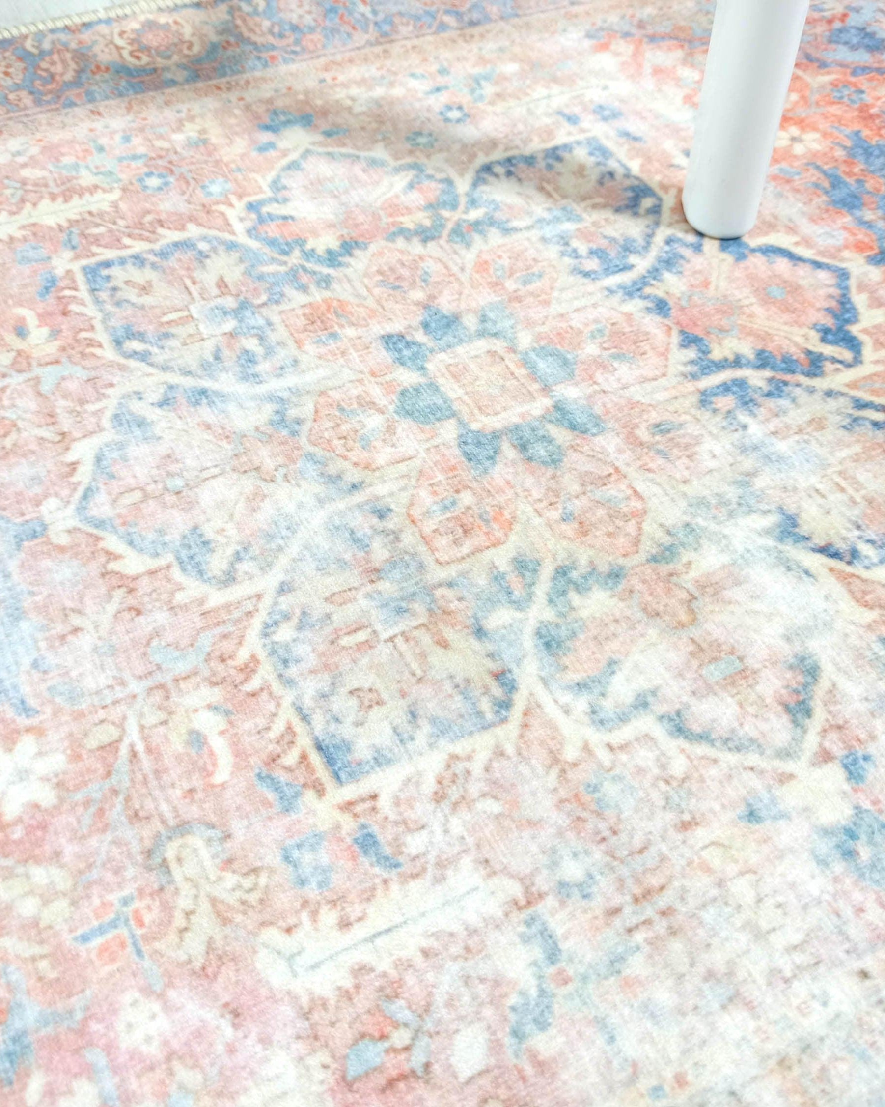 Eliza Faded Red Orange Blue Turkish 2x3 Rug