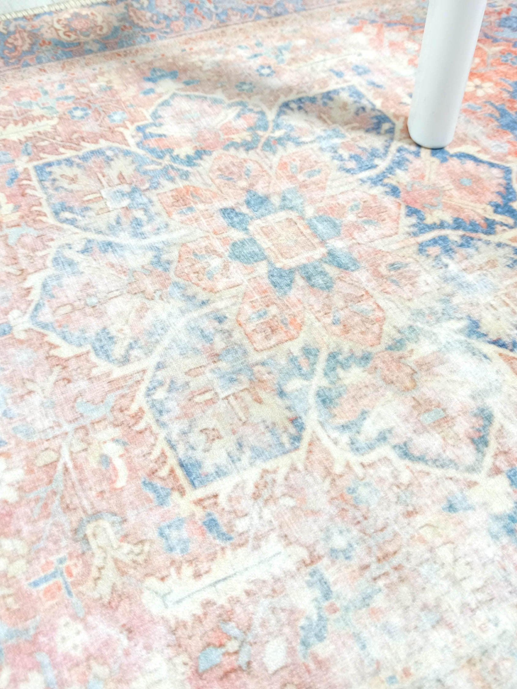 Eliza Faded Red Orange Blue Turkish 2x3 Rug