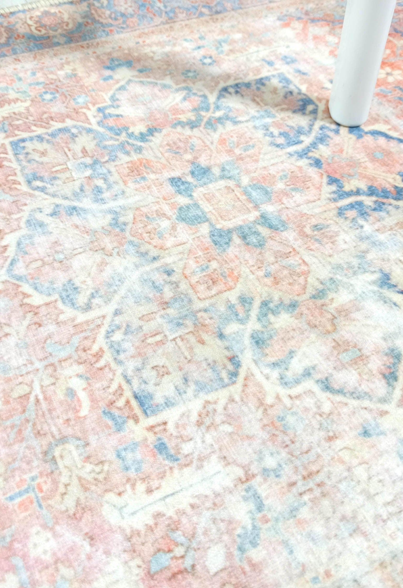 Eliza Faded Red Orange Blue Turkish 2x3 Rug