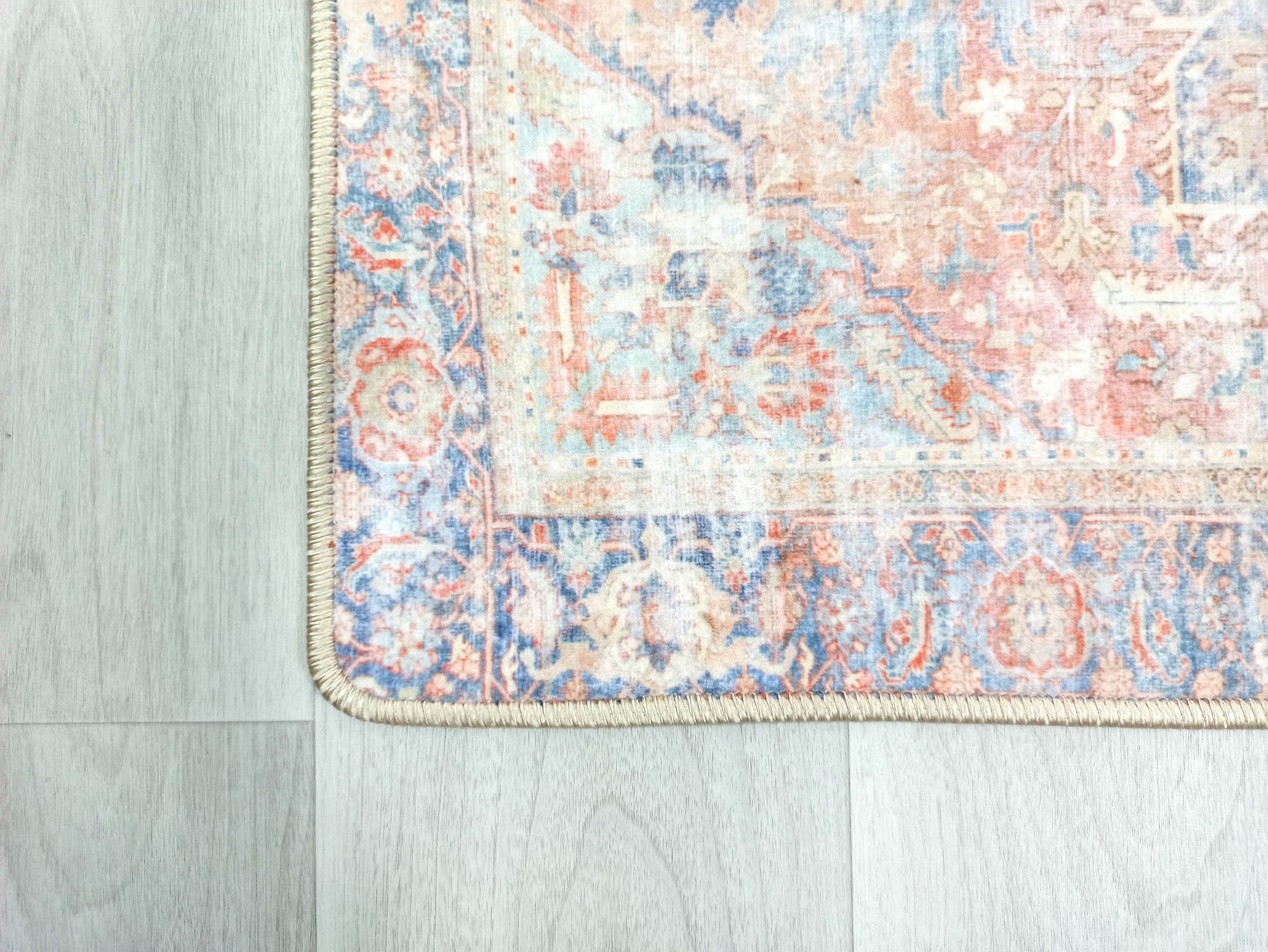 Eliza Faded Red Orange Blue Turkish 2x3 Rug